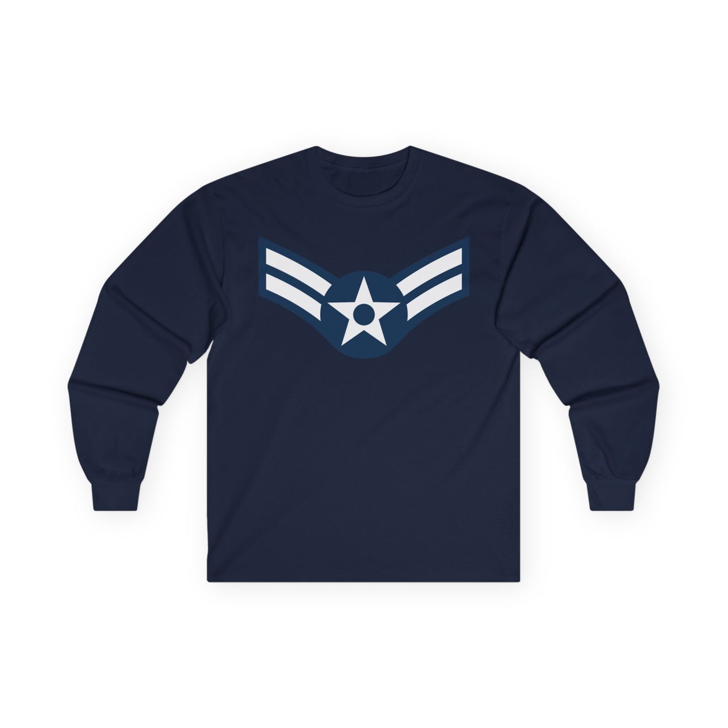 Unisex Ultra Cotton Long Sleeve Tee - USAF - Airman - First Class (E3) - 2020