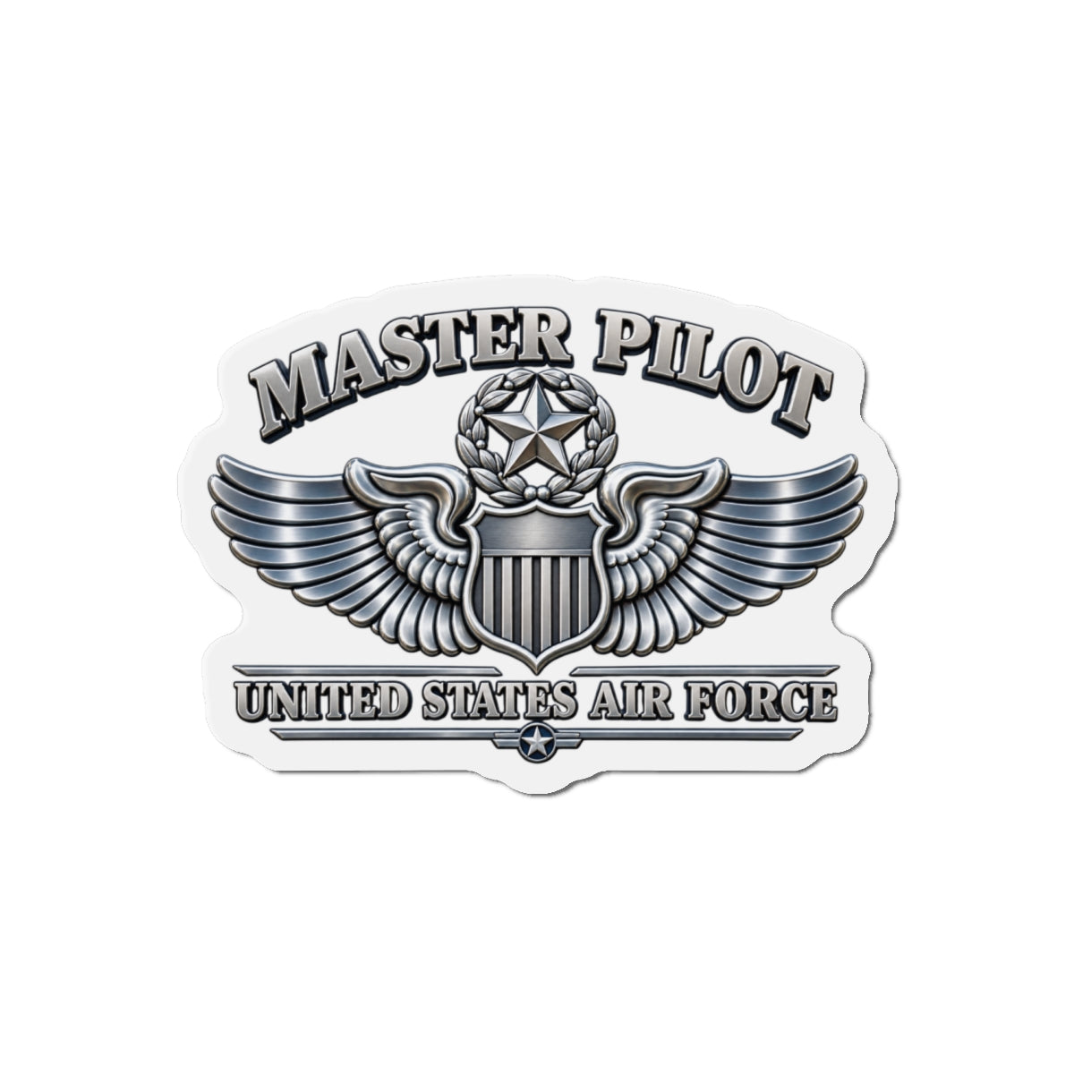 Die-Cut Magnet - USAF - Master Pilot Badge - United States Air Force - 3D - Enhanced
