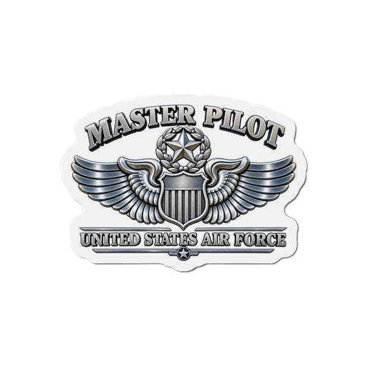 Die-Cut Magnet - USAF - Master Pilot Badge - United States Air Force - 3D - Enhanced