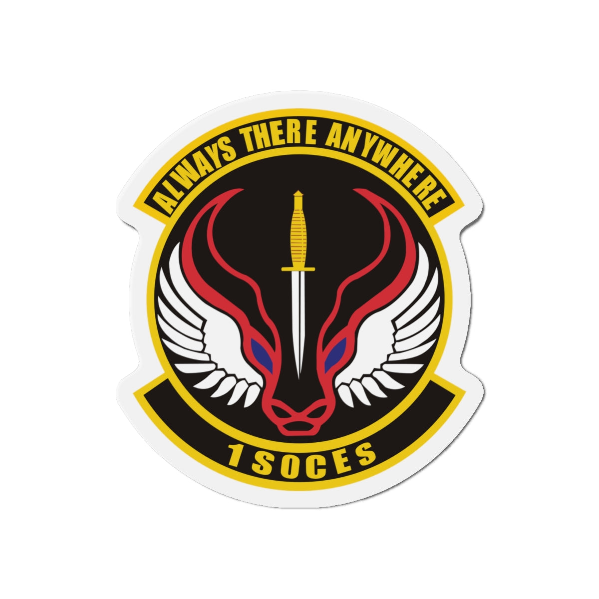 Die-Cut Magnet - USAF - 1st Special Operations Civil Engineer Sq wo txt