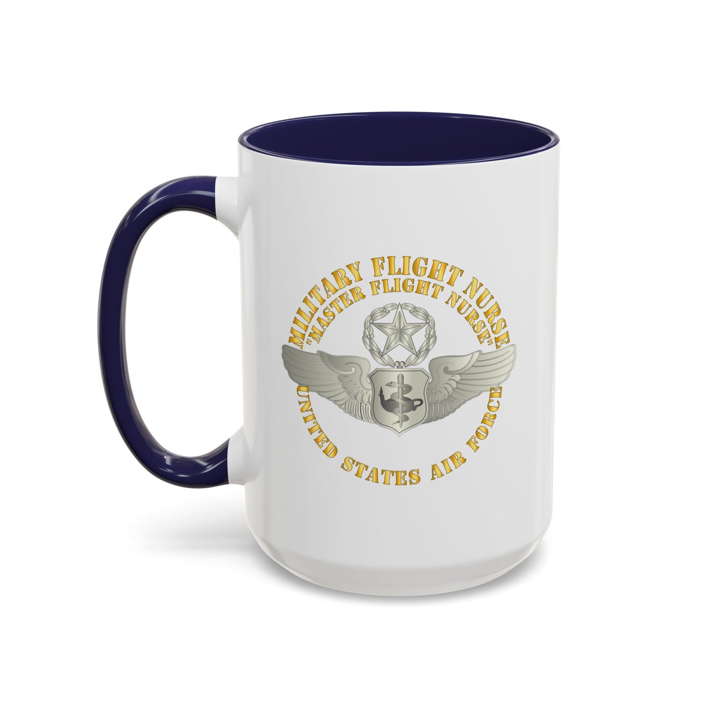 Accent Coffee Mug (11oz & 15oz) - USAF - Military Flight Nurse - Flight Nurse - Master