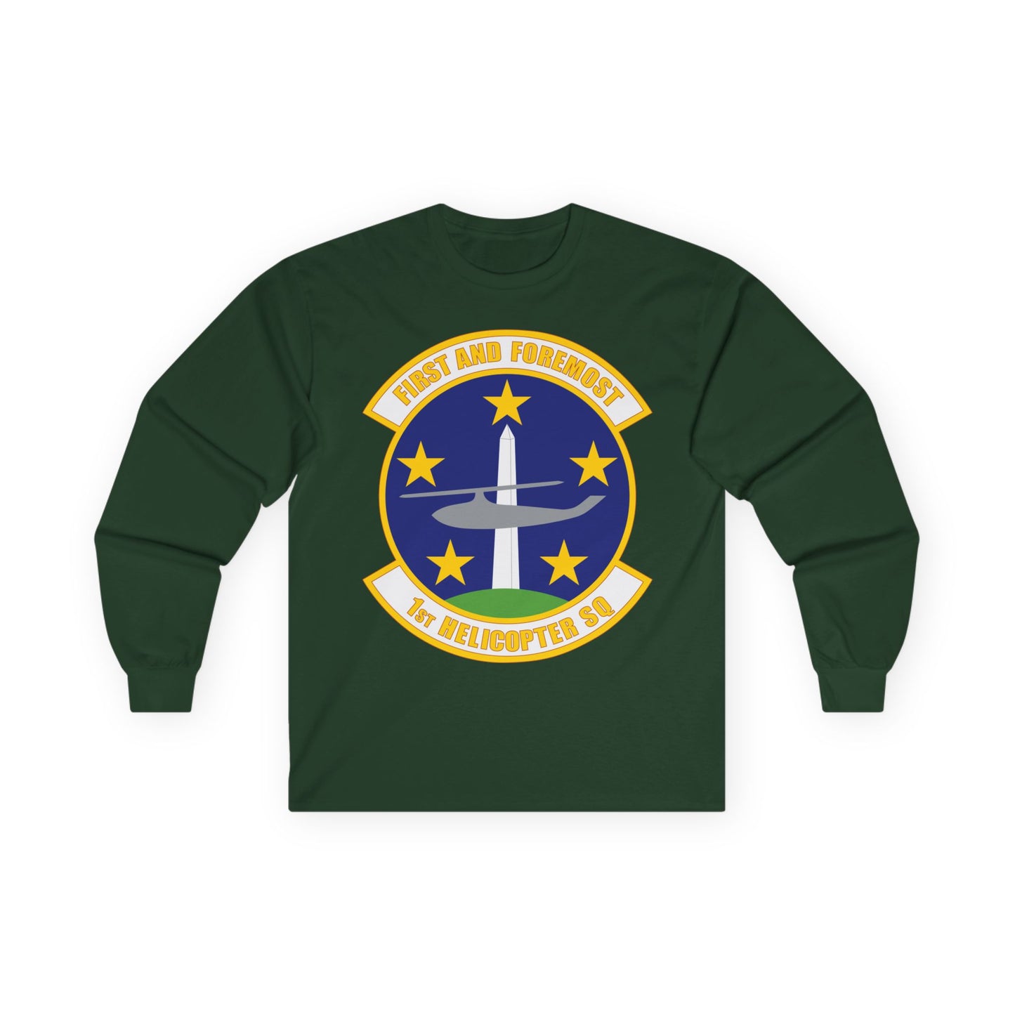 Unisex Ultra Cotton Long Sleeve Tee - USAF - 1st Helicopter Squadron (AFDW) wo txt