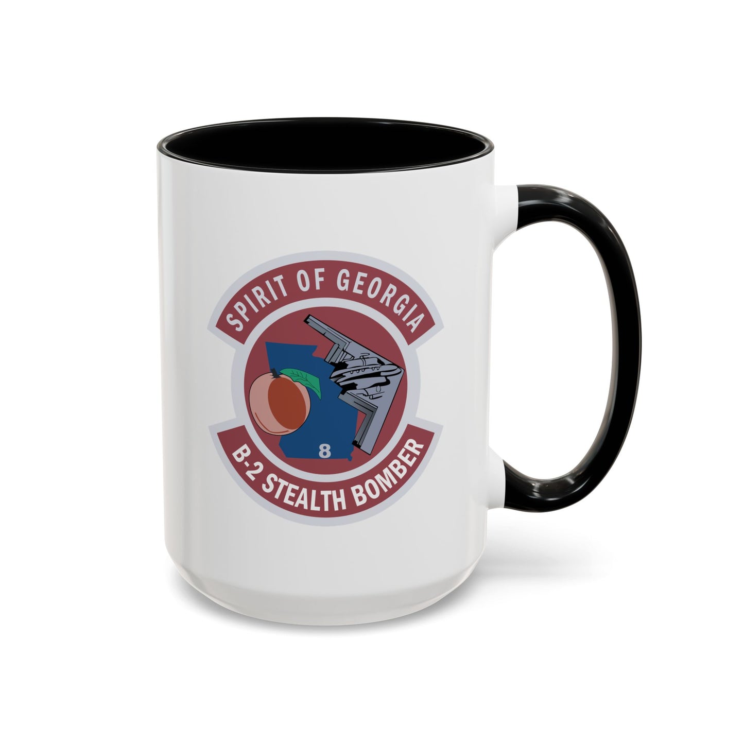 Accent Coffee Mug (11oz & 15oz) - USAF - B2 - Spirit of Georgia - Stealth Bomber wo txt X 300