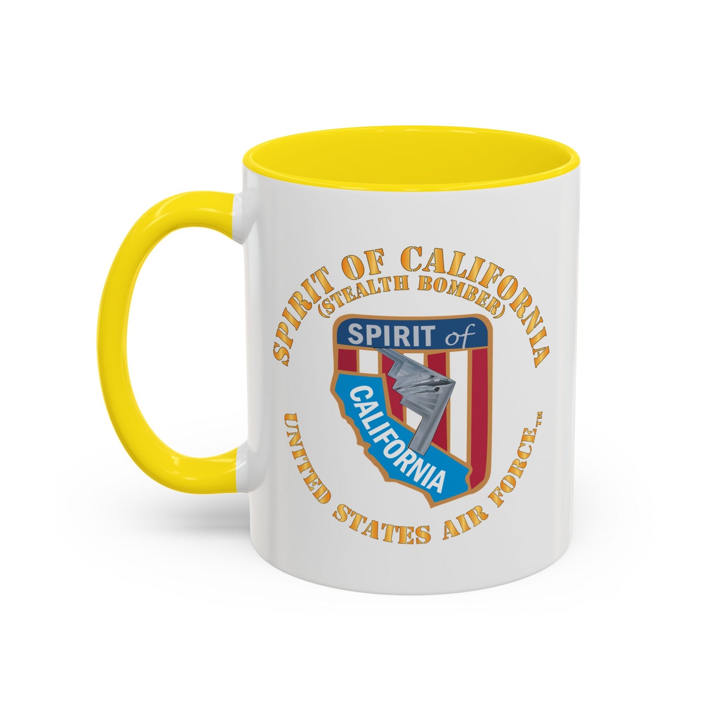 Accent Coffee Mug (11oz & 15oz) - USAF - B2 - Spirit of California - Stealth Bomber X 300