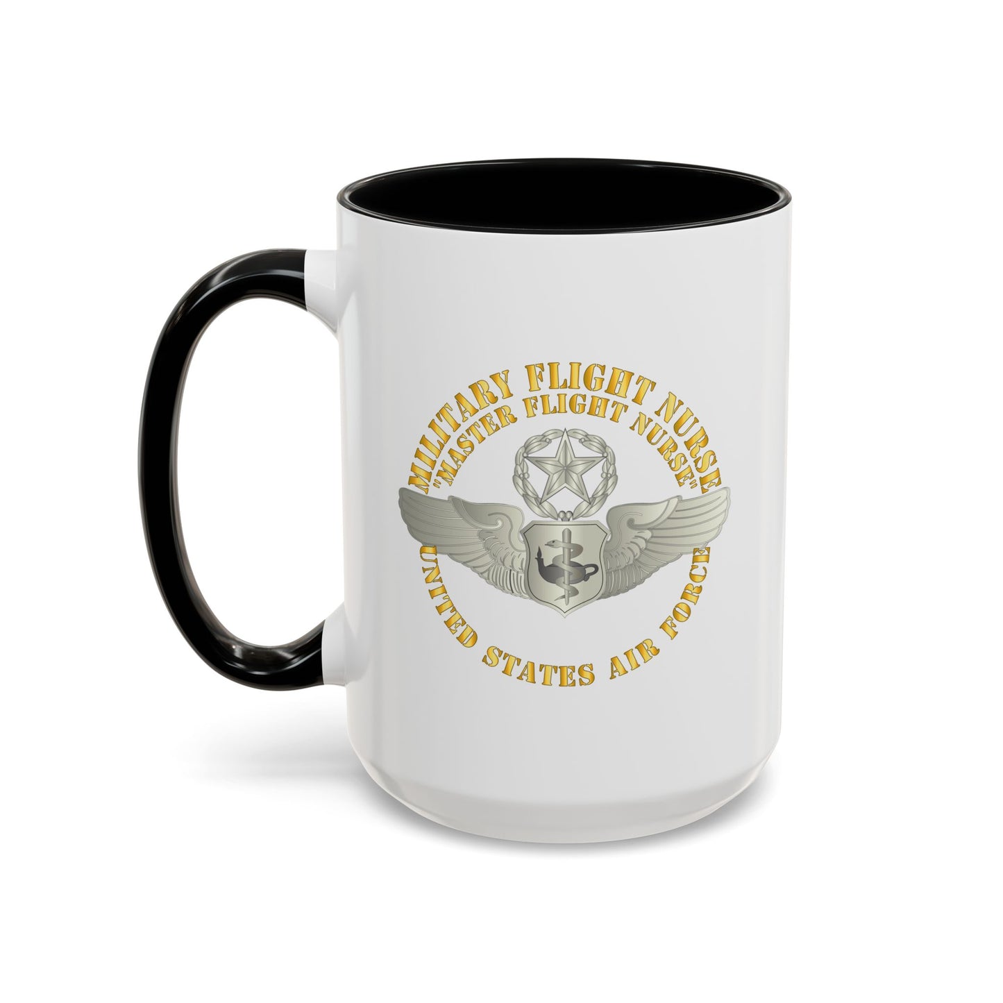 Accent Coffee Mug (11oz & 15oz) - USAF - Military Flight Nurse - Flight Nurse - Master