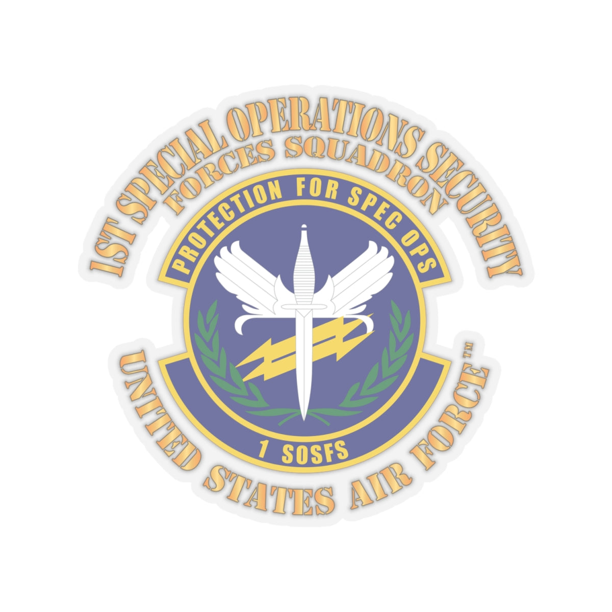 Kiss-Cut Stickers - USAF - 1st Special Operations Security Forces Squadron X 300