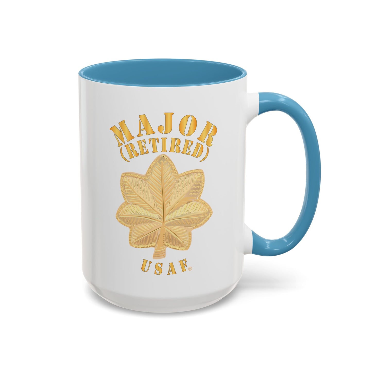 Accent Coffee Mug (11oz & 15oz) - USAF - Major - Retired - USAF X 300