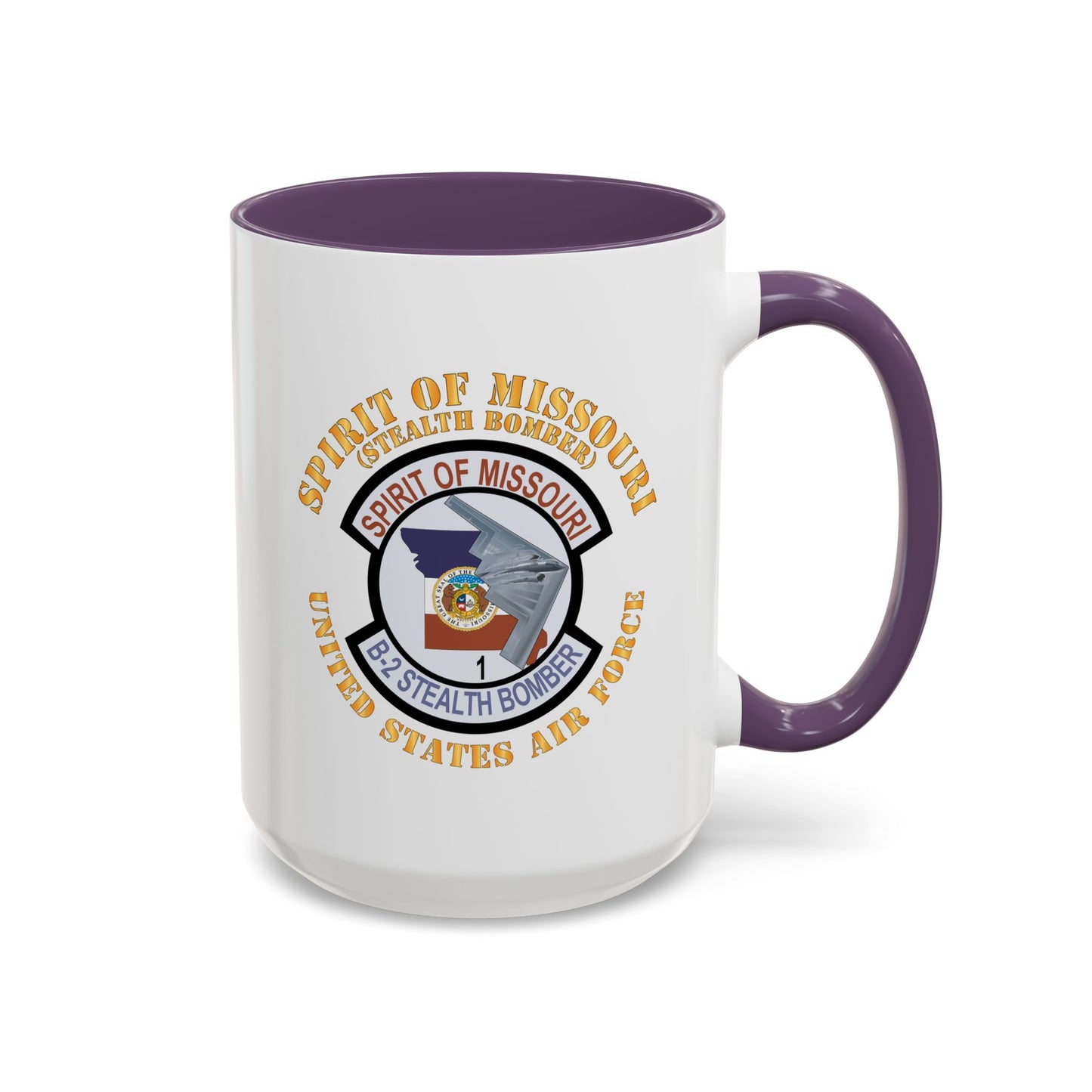 Accent Coffee Mug (11oz & 15oz) - USAF - B2 - Spirit of Missouri Stealth Bomber X 300
