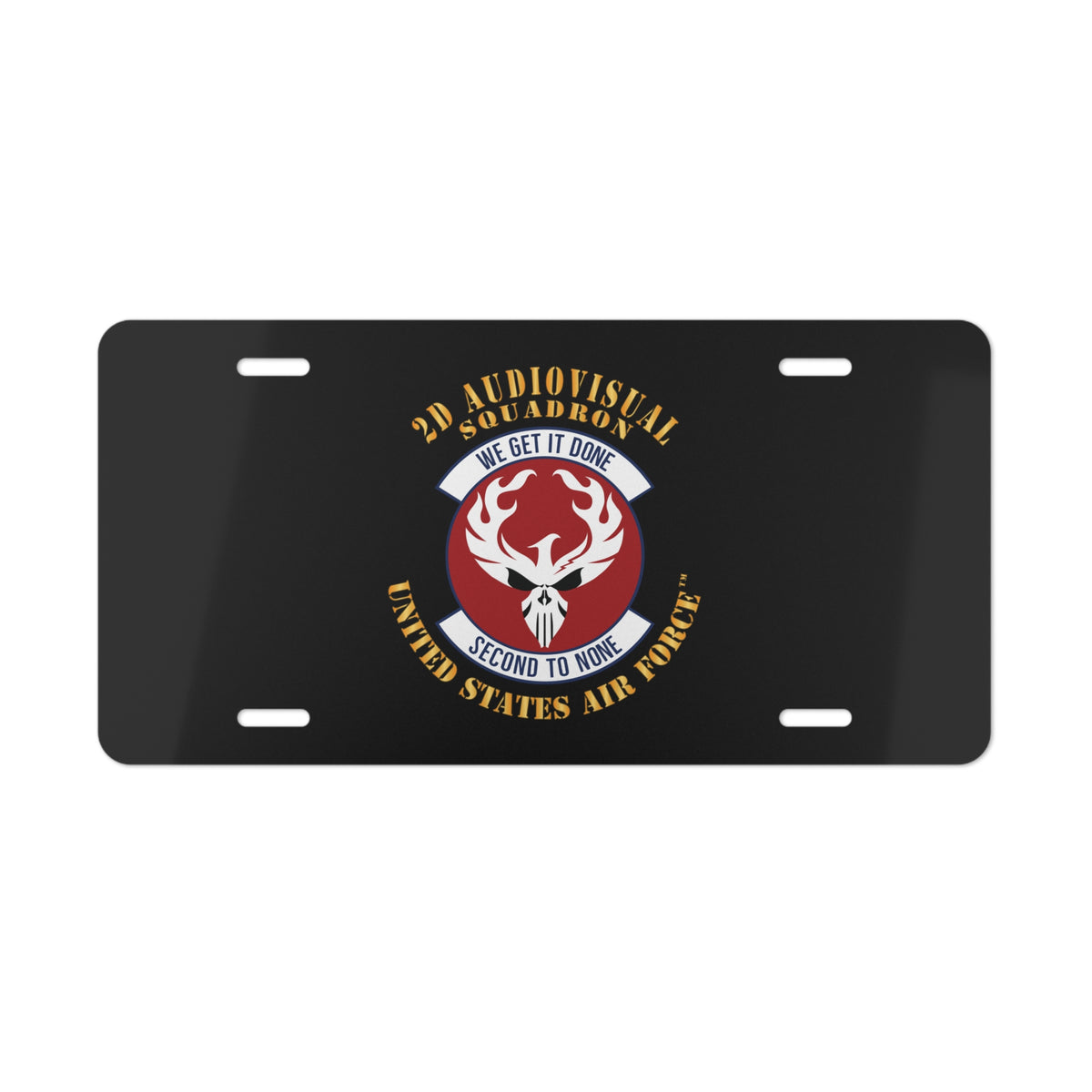 License Plate - USAF - 2d Audiovisual Squadron X 300