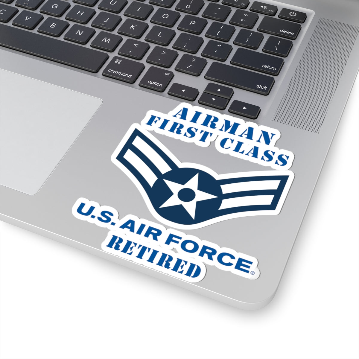 Kiss-Cut Stickers - USAF - Airman - First Class (E3) - 2020 - Retired
