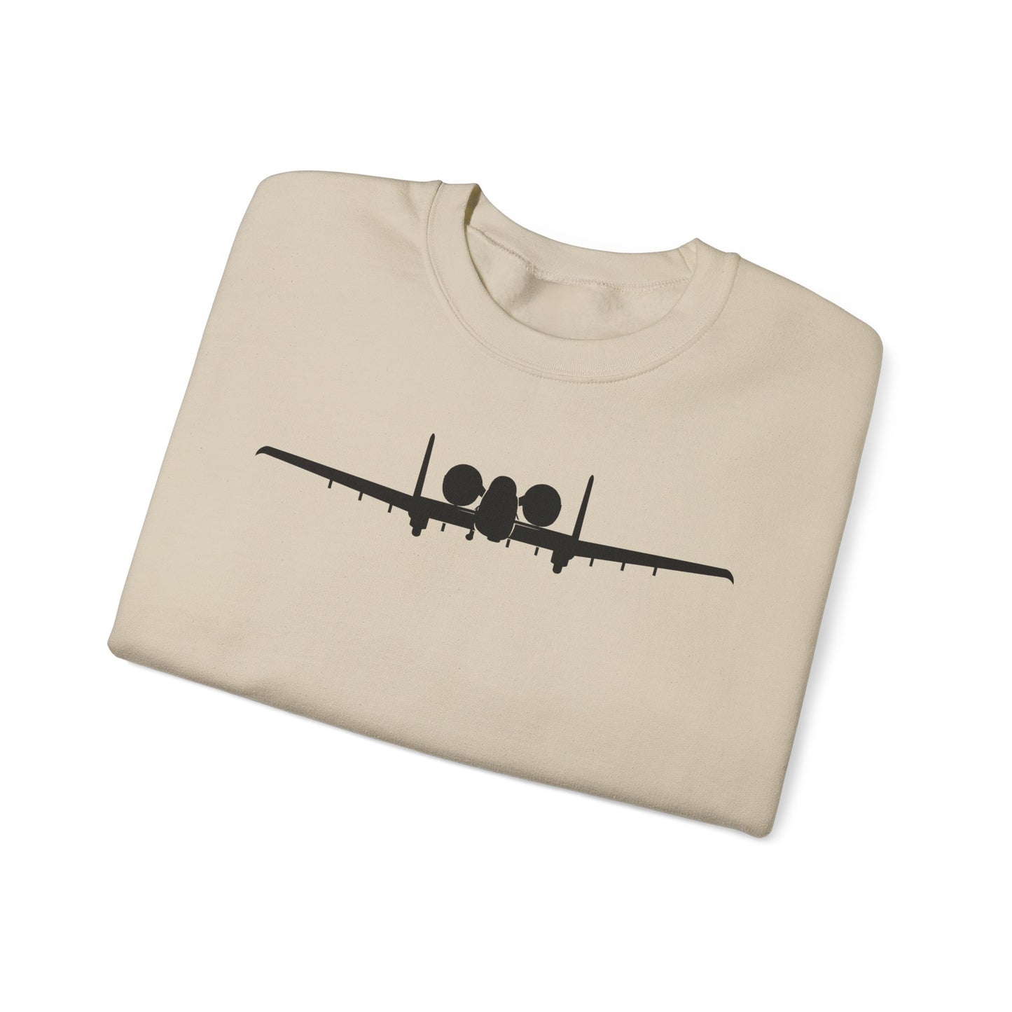 Crewneck Sweatshirt - Aircraft - USAF - A-10 Thunderbolt II - Front - Silhouette X 300