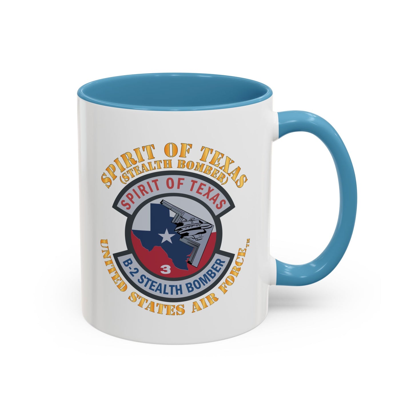 Accent Coffee Mug (11oz & 15oz) - USAF - B2 - Spirit of Texas - Stealth Bomber X 300