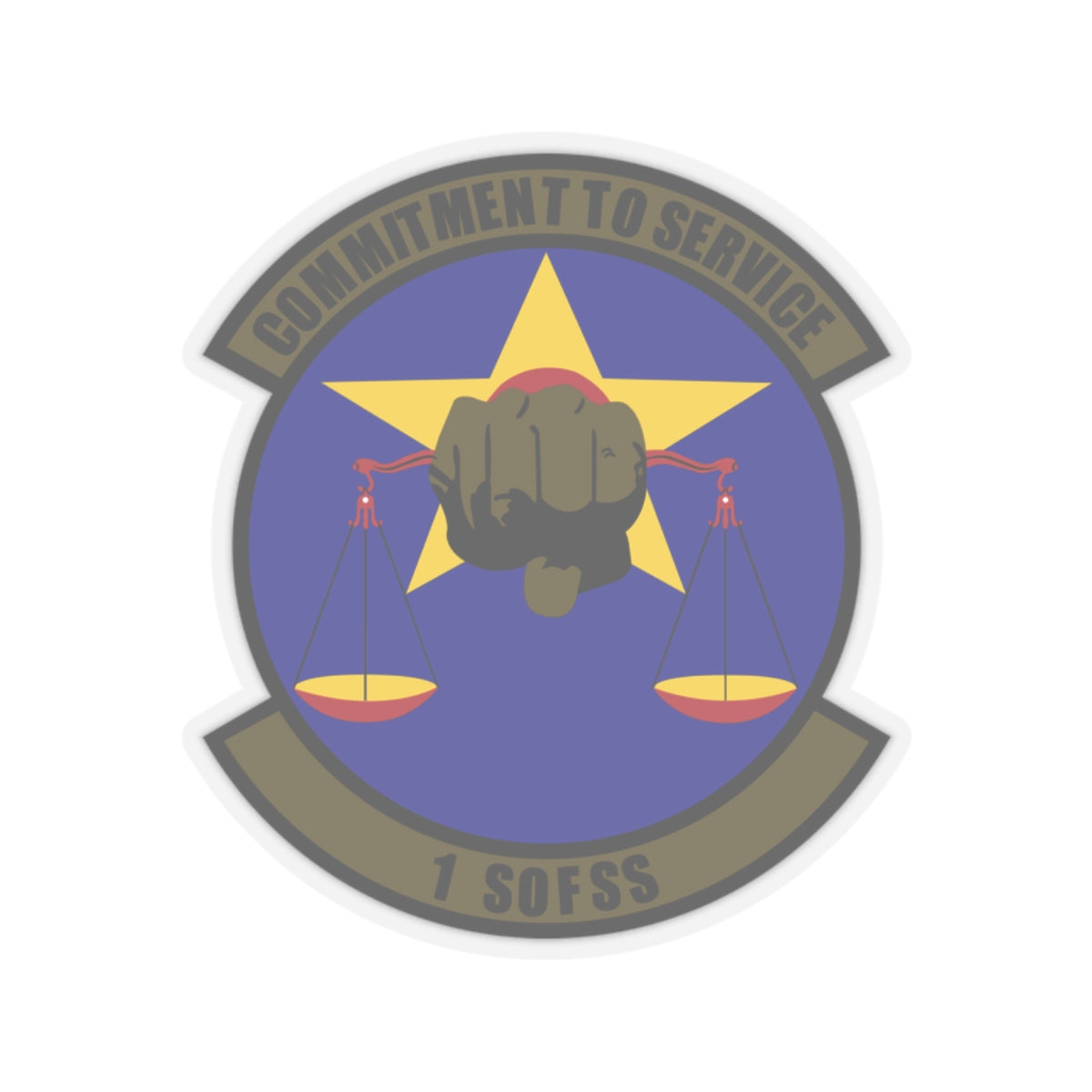 Kiss-Cut Stickers - USAF - 1st Special Operations Force Support Sq wo txt X 300