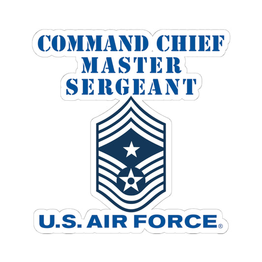 Kiss-Cut Stickers - USAF - Command Chief Master Sergeant (E9c) - 2020 - US Air Force w Text X 300