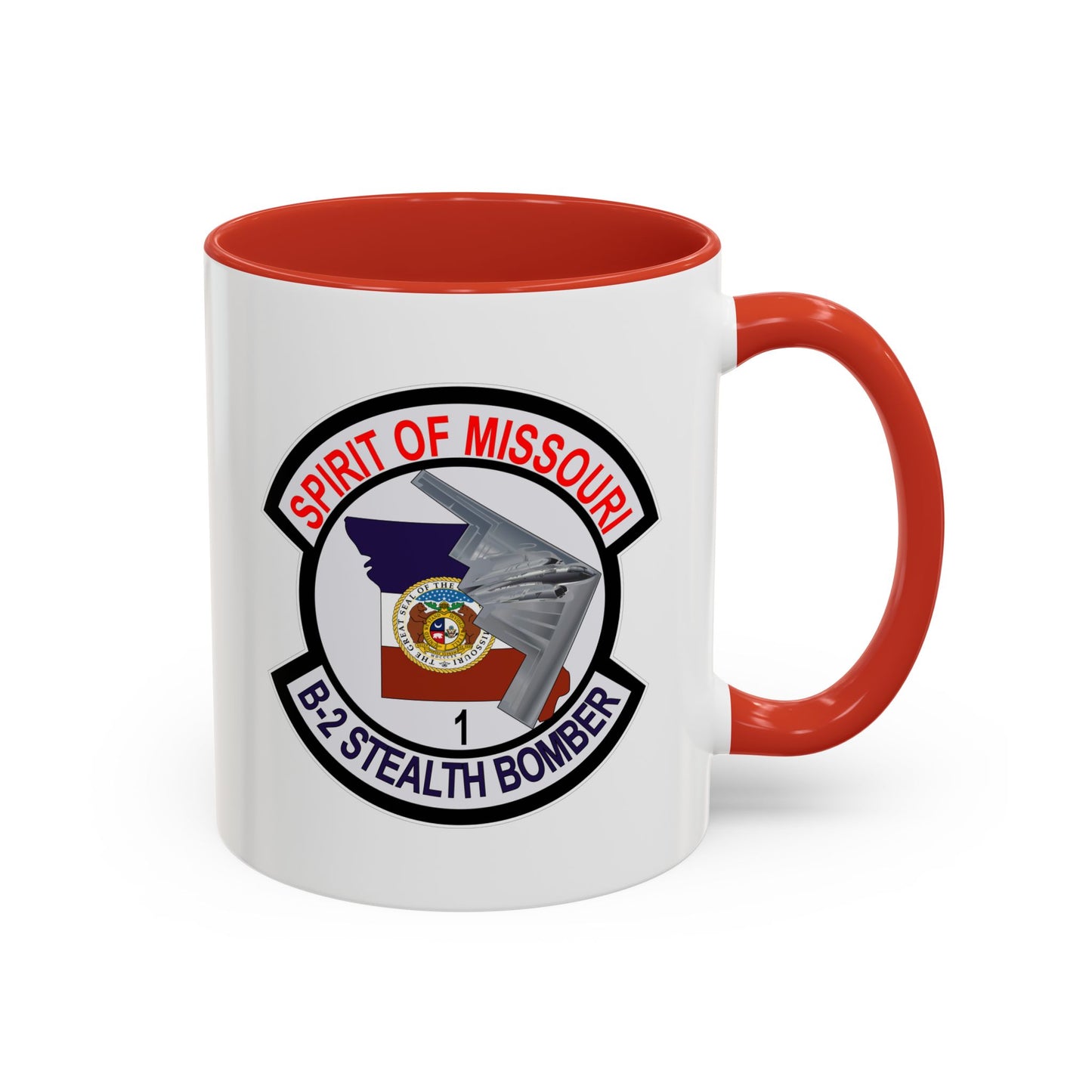 Accent Coffee Mug (11oz & 15oz) - USAF - B2 - Spirit of Missouri - Stealth Bomber wo Txt
