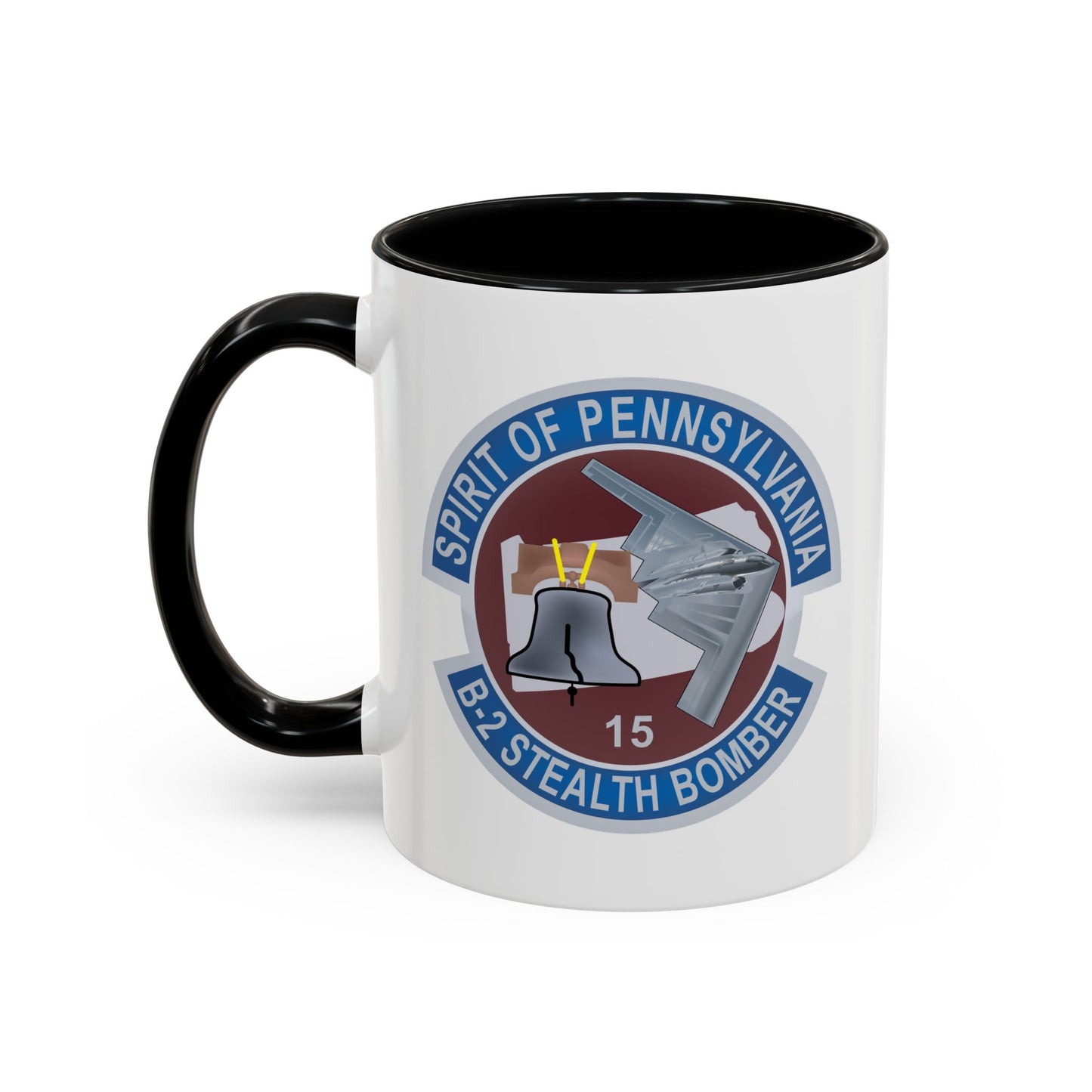 Accent Coffee Mug (11oz & 15oz) - USAF - B2 - Spirit of Pennsylvania Stealth Bomber wo Txt X 300