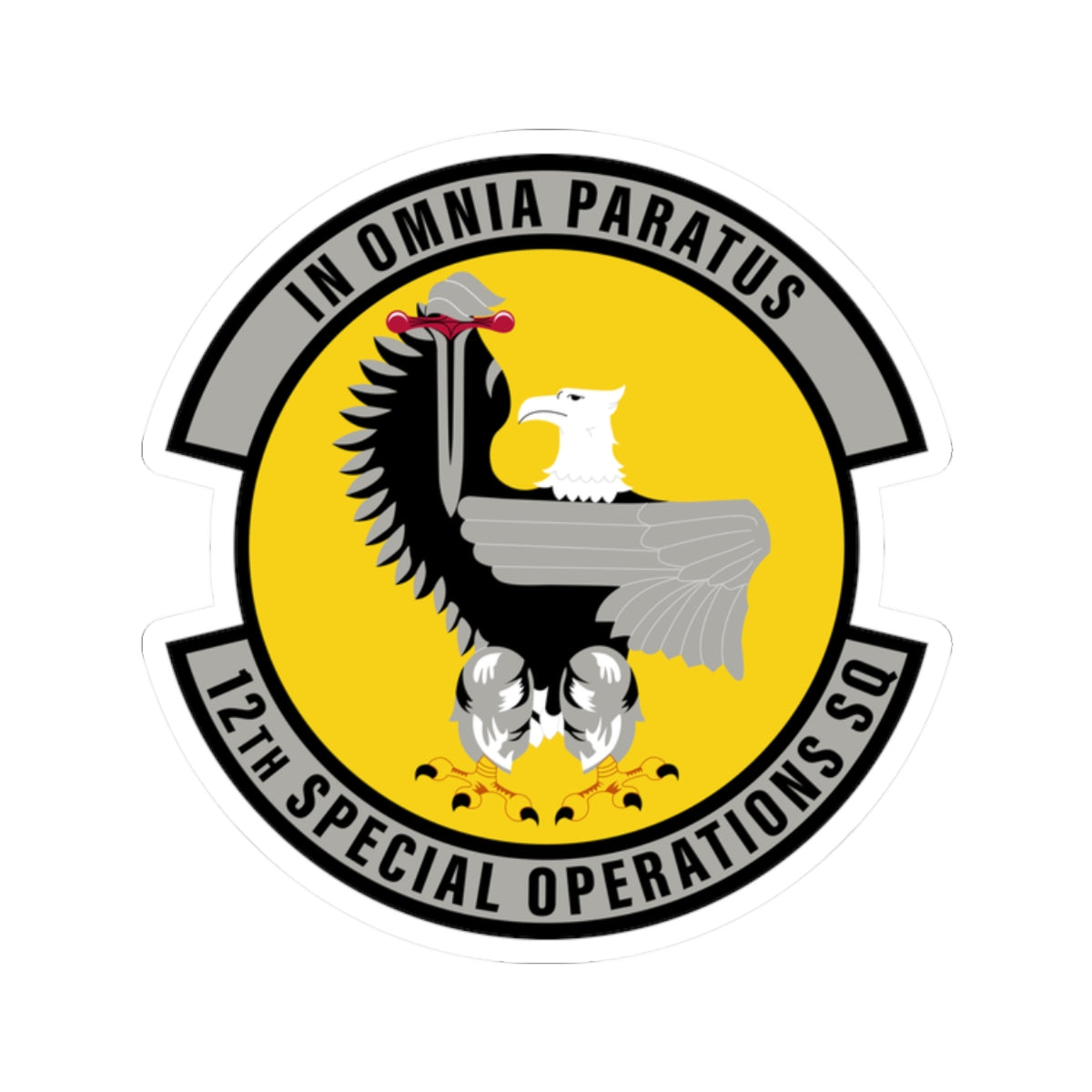 Kiss-Cut Stickers - USAF - 12th Special Operations Squadron wo txt