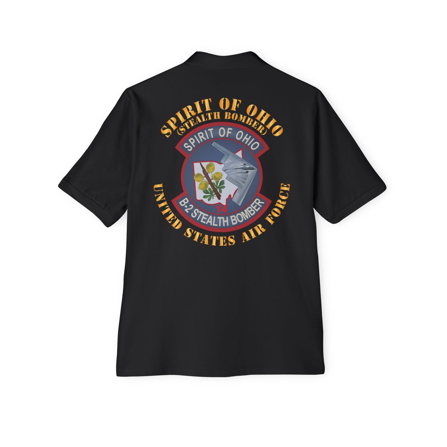 Men's Piqué Polo - USAF - B2 - Spirit of Ohio - Stealth Bomber X 300