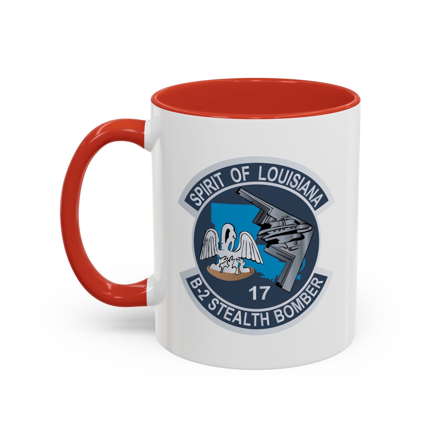 Accent Coffee Mug (11oz & 15oz) - USAF - B2 - Spirit of Louisiana - Stealth Bomber wo txt X 300