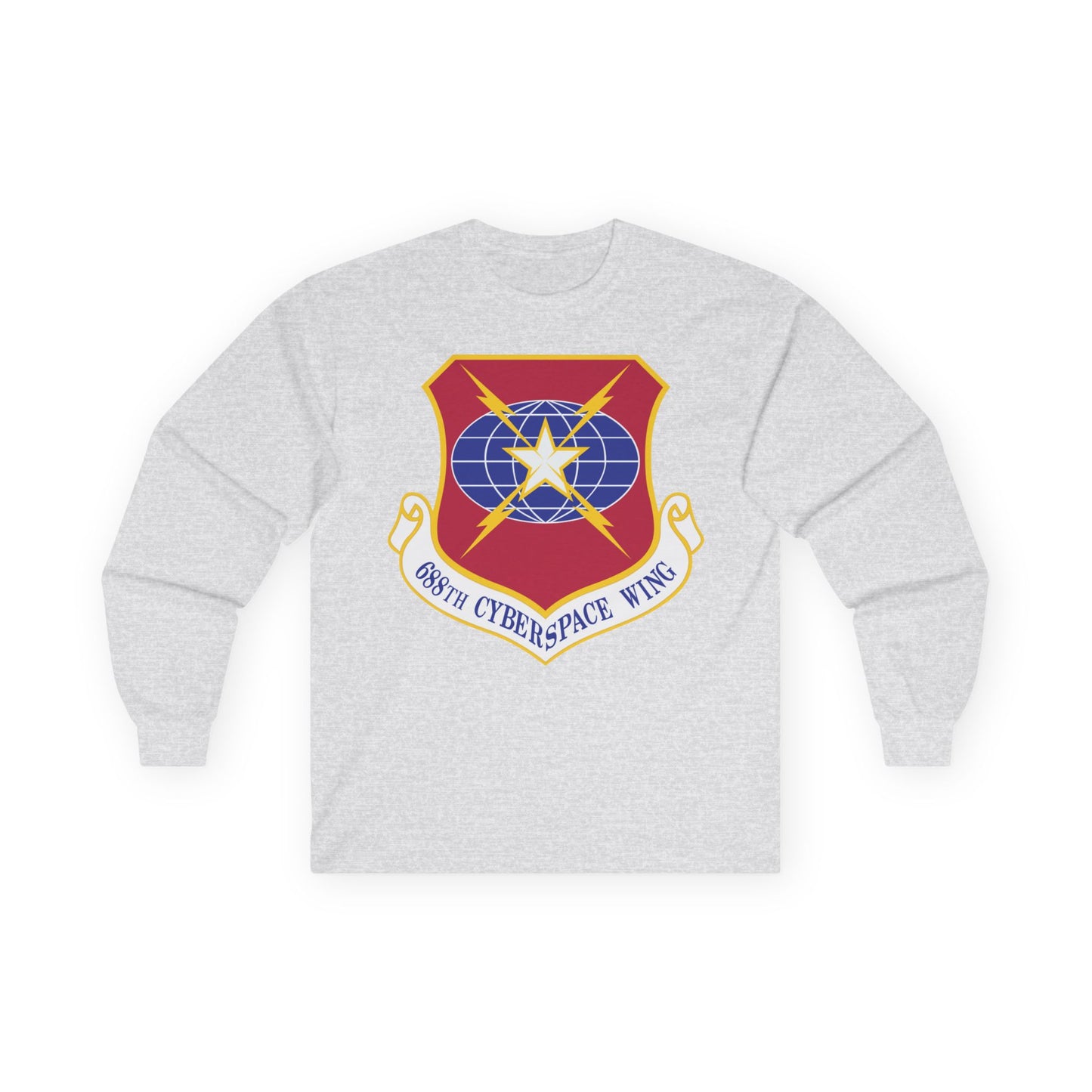 Unisex Ultra Cotton Long Sleeve Tee - USAF - 688th Cyberspace Wing wo Txt X 300