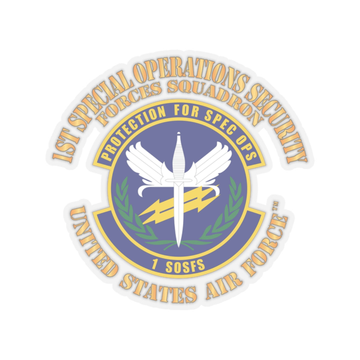 Kiss-Cut Stickers - USAF - 1st Special Operations Security Forces Squadron X 300