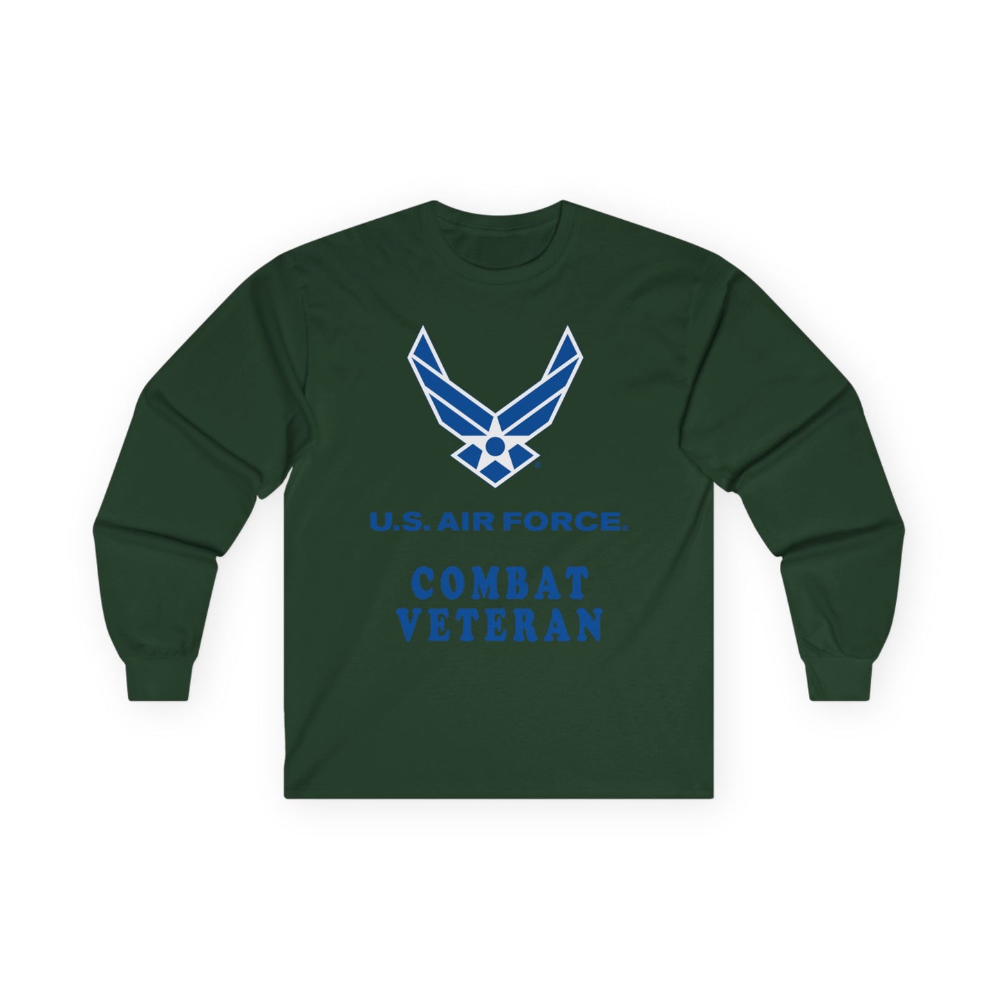 Unisex Ultra Cotton Long Sleeve Tee - USAF - Air Force - Combat Veteran X 300