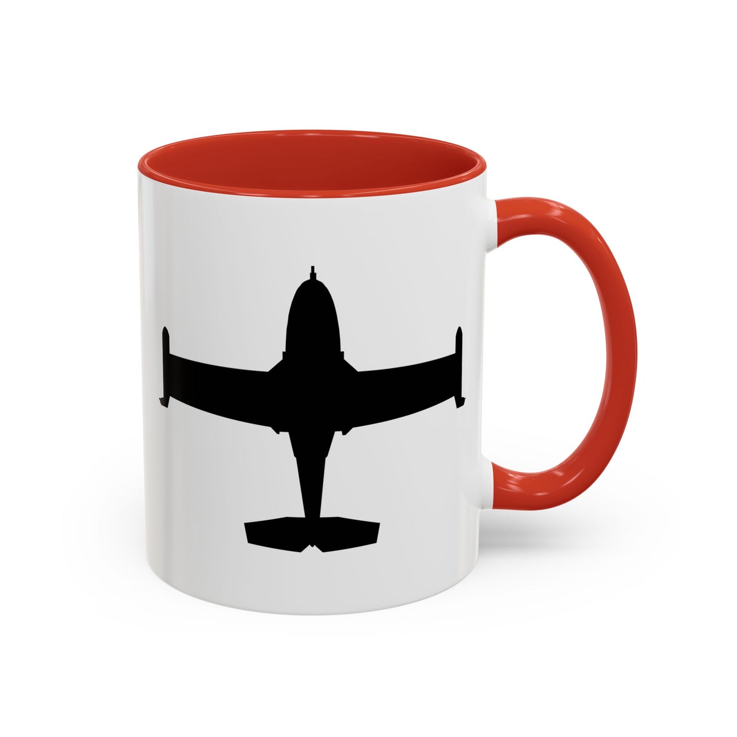Accent Coffee Mug (11oz & 15oz) - Aircraft - A-37-Trainer - Top - Silhouette X 300