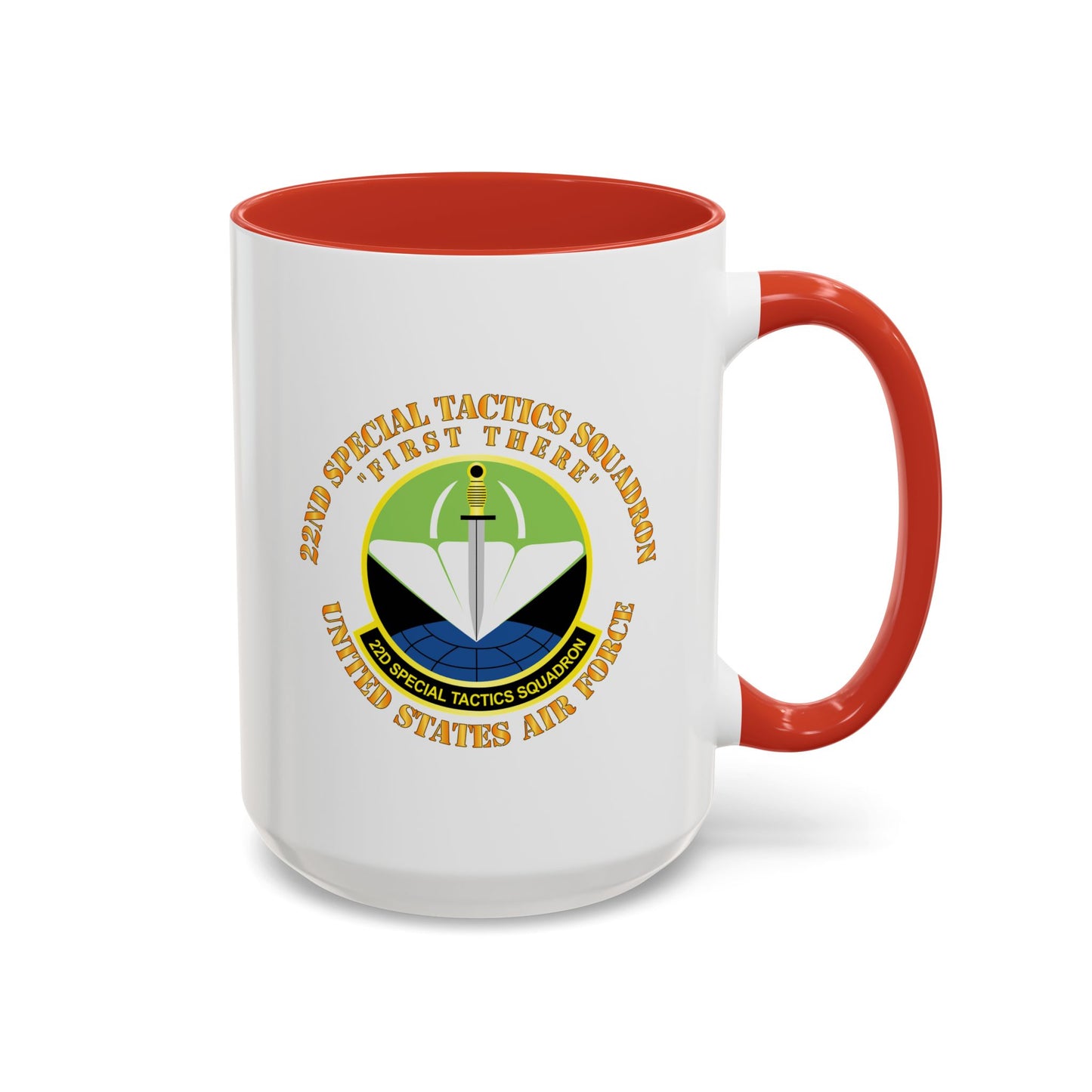 Accent Coffee Mug (11oz & 15oz) - USAF - 22nd Special Tactics Squadron - First There X 300