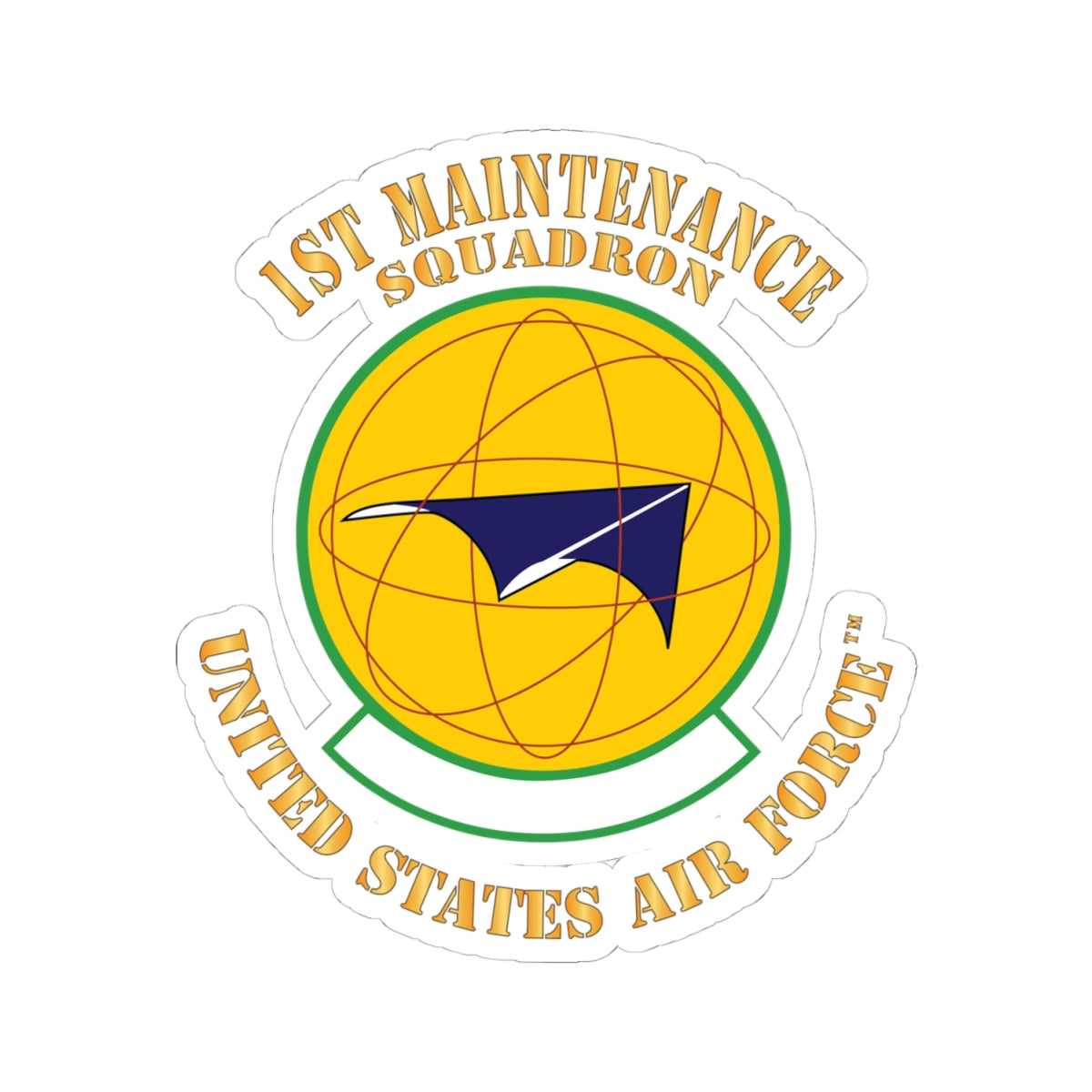 Kiss-Cut Stickers - USAF - 1st Maintenance Squadron X 300