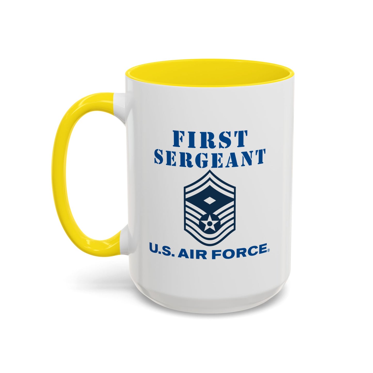 Accent Coffee Mug (11oz & 15oz) - USAF - First Sergeant (E8b) - 2020 - US Air Force w Text X 300