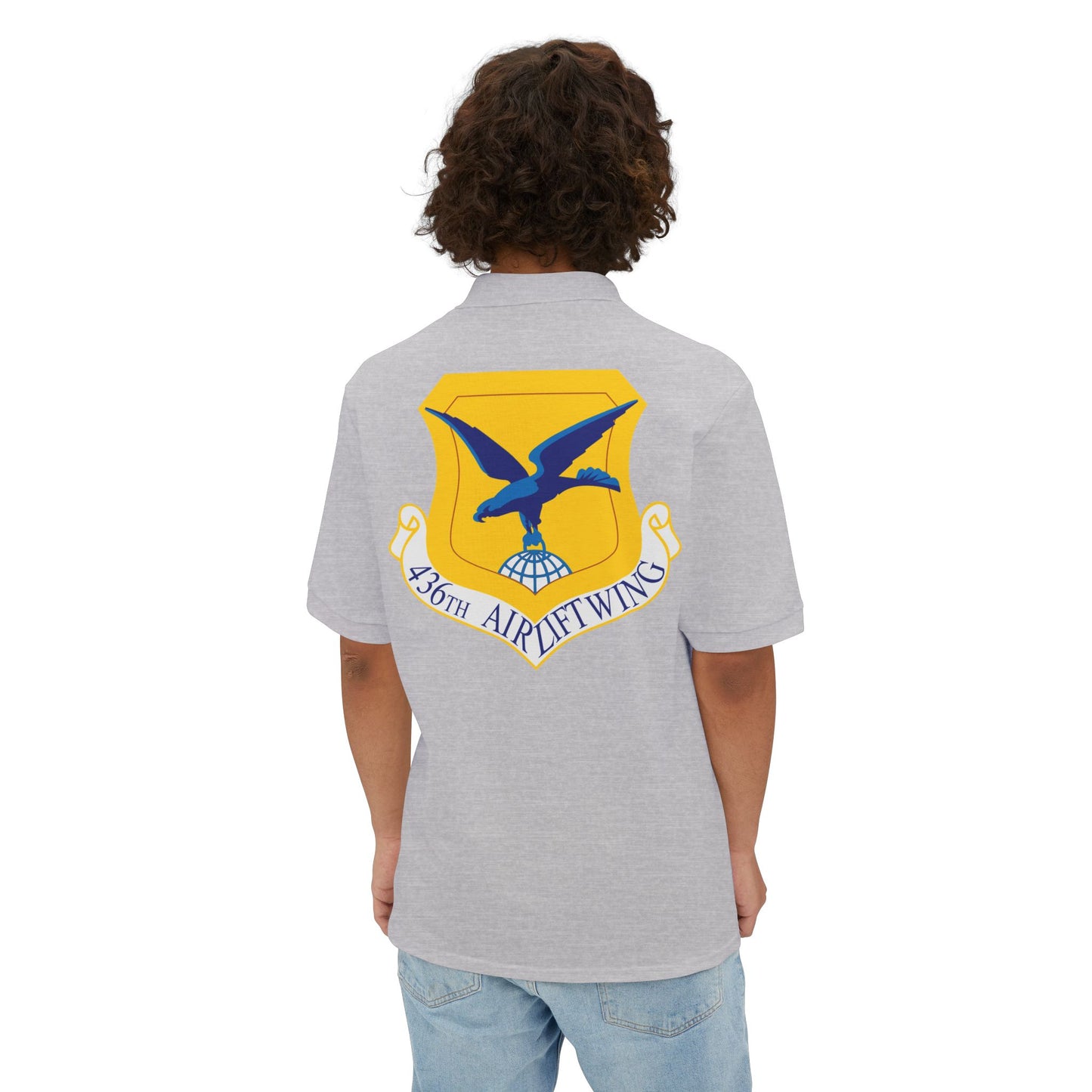 Men's Piqué Polo - USAF - 436th Airlift Wing wo Txt X 300