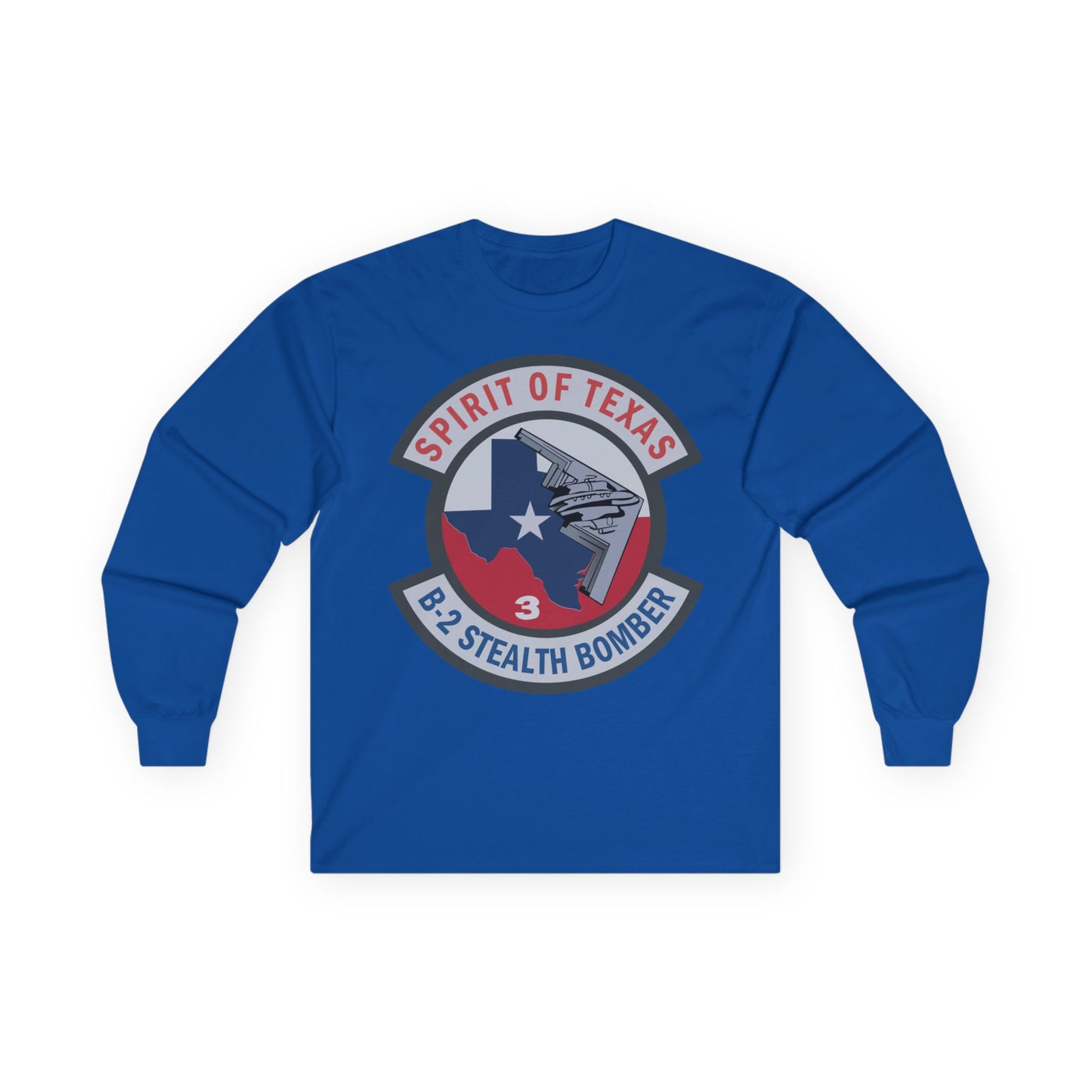 Unisex Ultra Cotton Long Sleeve Tee - USAF - B2 - Spirit of Texas - Stealth Bomber wo txt X 300