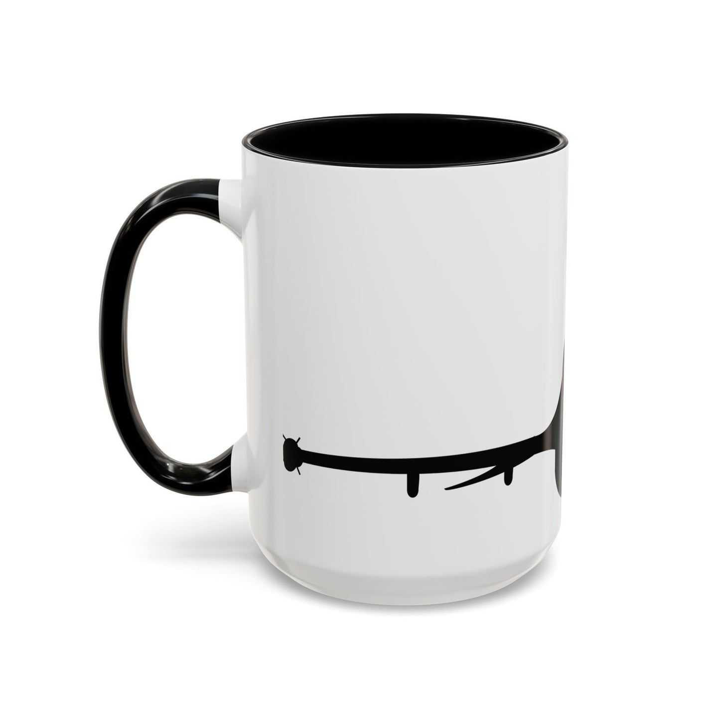 Accent Coffee Mug (11oz & 15oz) - Aircraft - F-16 - Front - Silhouette wo Txt X 300