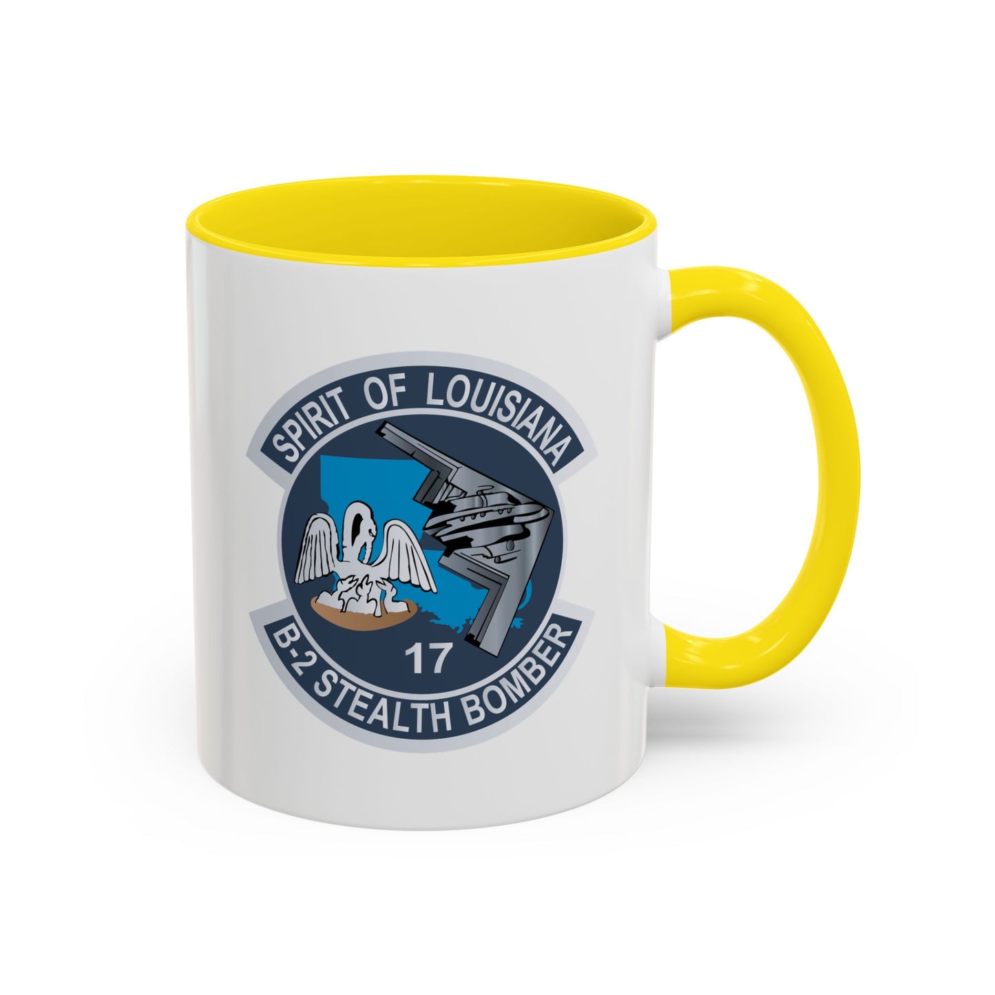 Accent Coffee Mug (11oz & 15oz) - USAF - B2 - Spirit of Louisiana - Stealth Bomber wo txt X 300