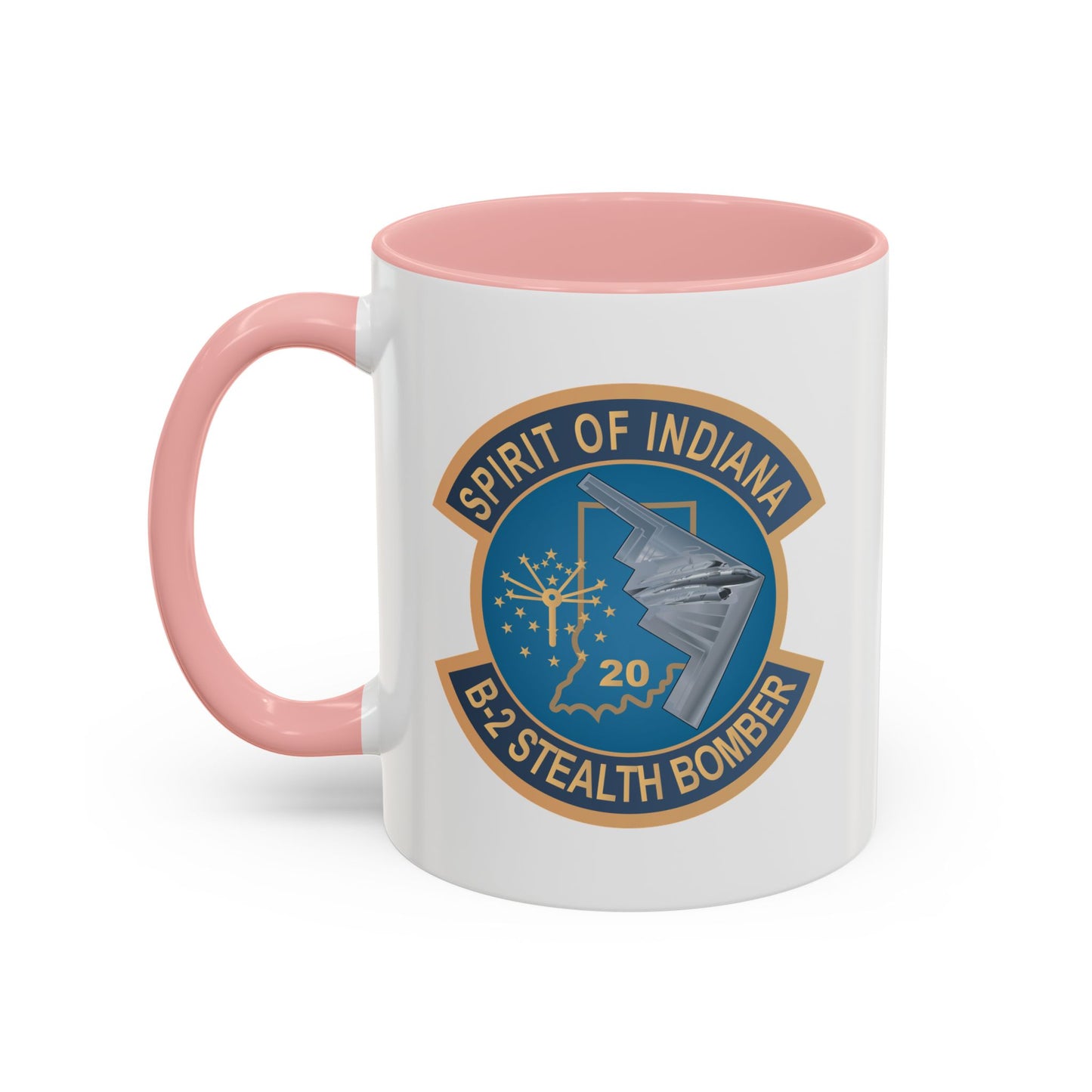 Accent Coffee Mug (11oz & 15oz) - USAF - B2 - Spirit of Indiana - Stealth Bomber wo txt X 300
