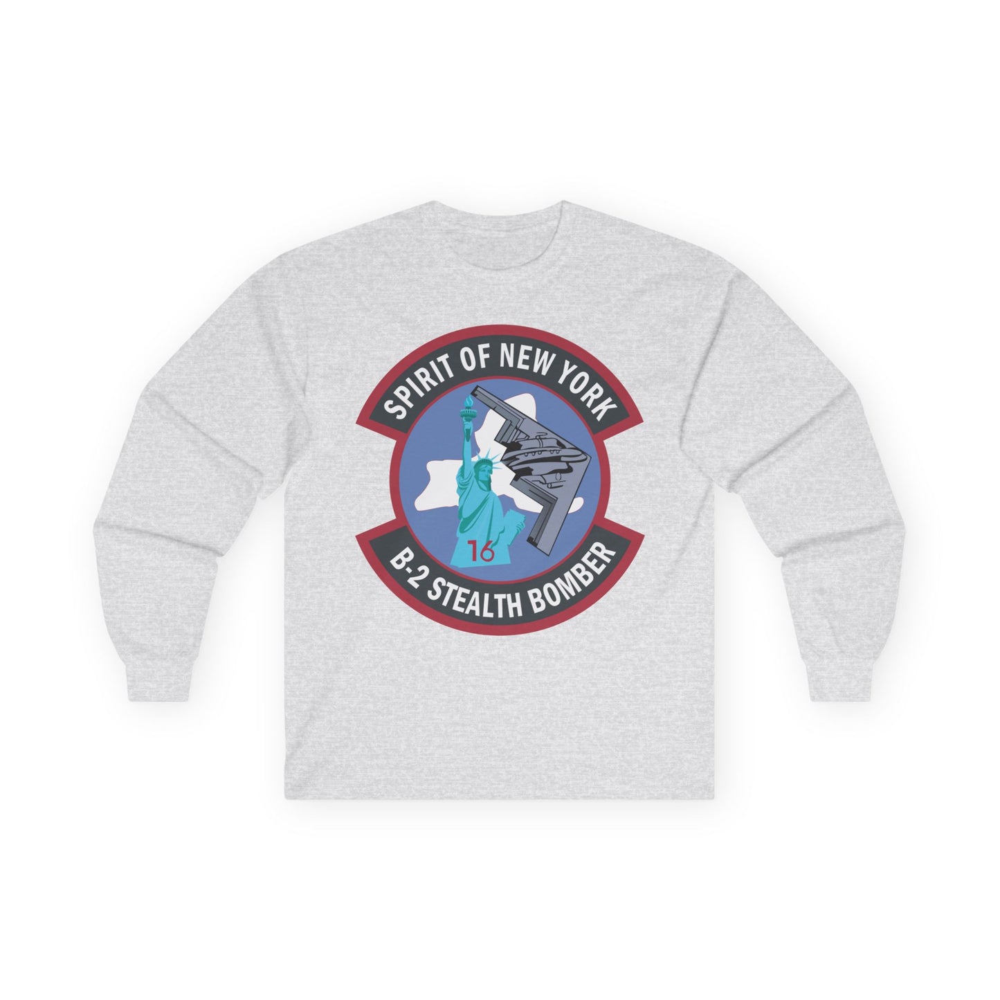 B-2 Spirit of New York Stealth Bomber Long Sleeve Tee - USAF Aviation Apparel