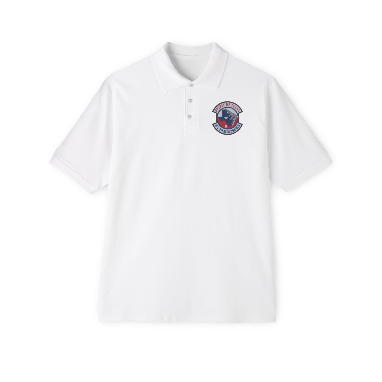Men's Piqué Polo - USAF - B2 - Spirit of Texas - Stealth Bomber wo txt X 300