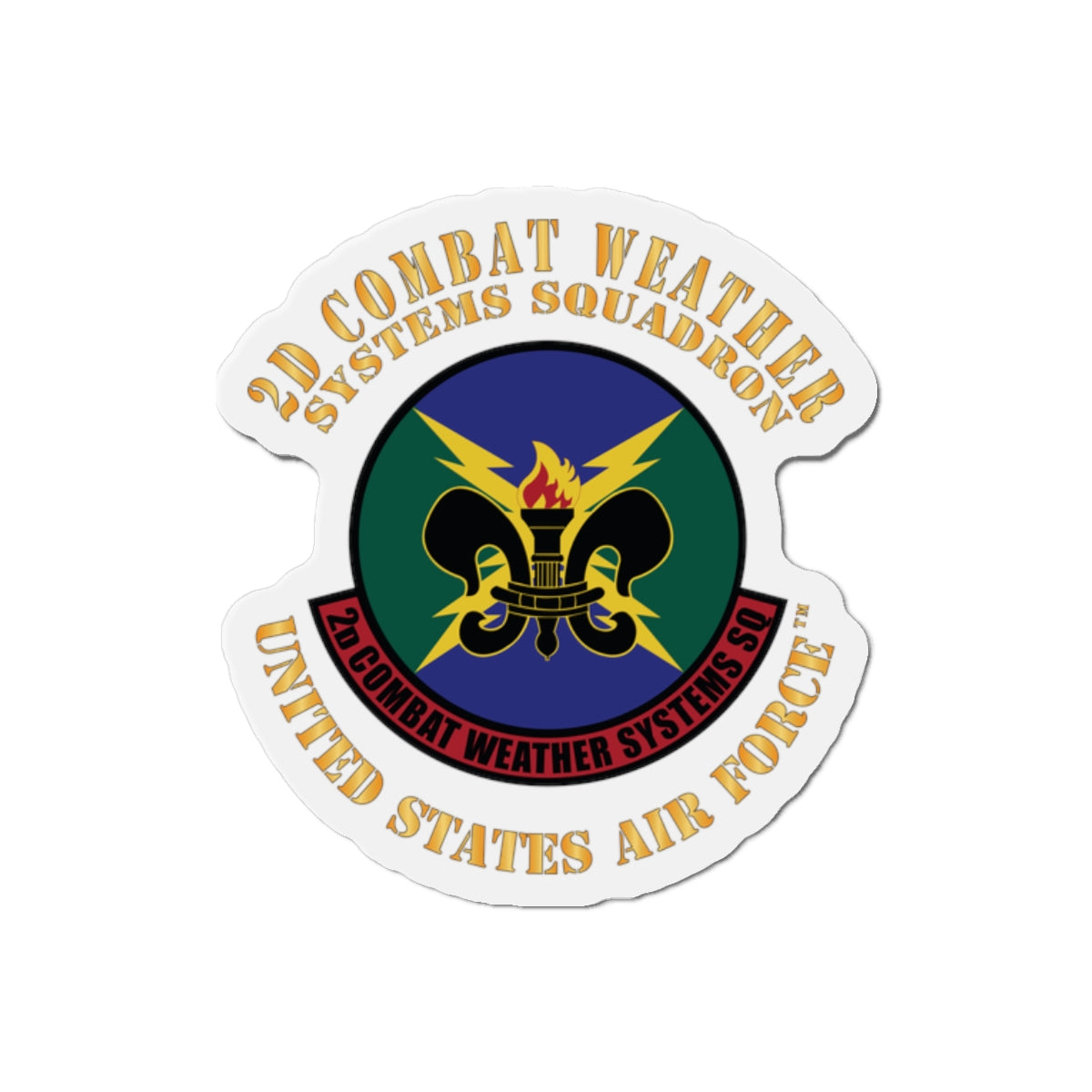 Die-Cut Magnet - USAF - 2d Combat Weather Systems Squadron X 300