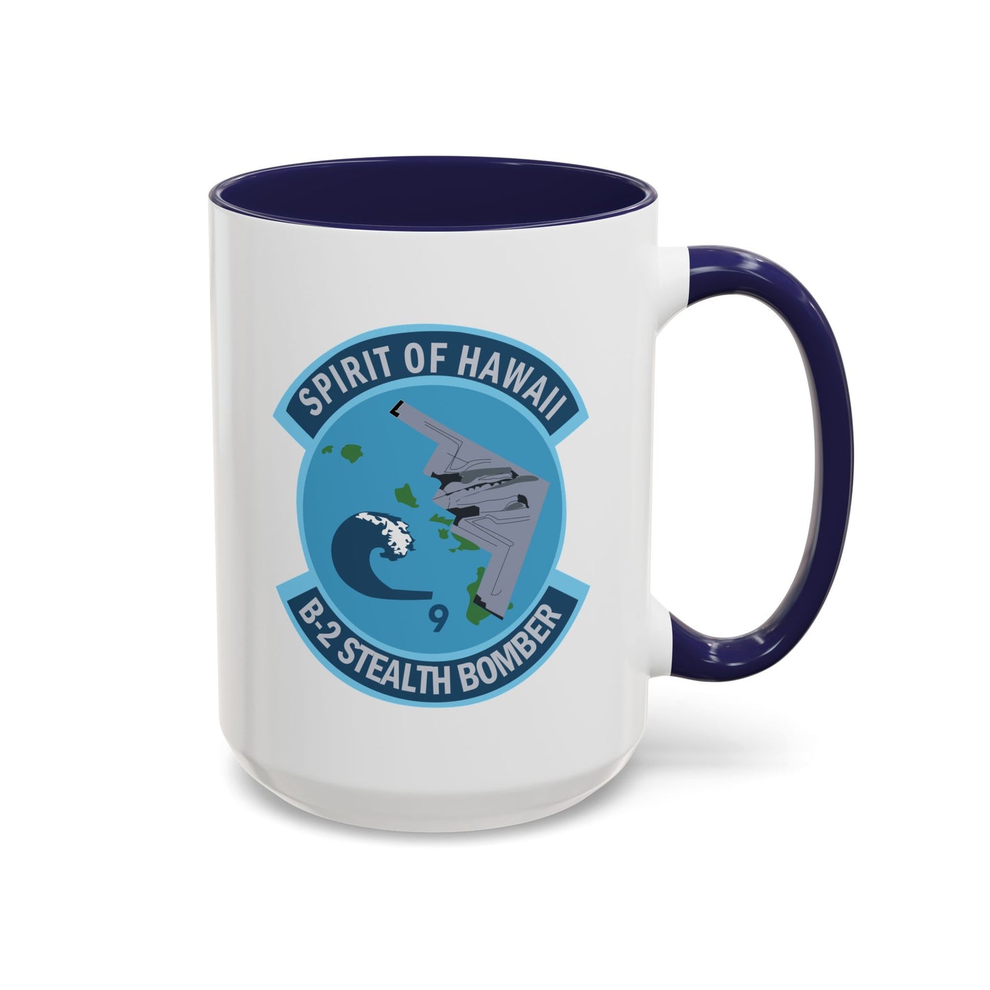 Accent Coffee Mug (11oz & 15oz) - USAF - B2 - Spirit of Hawaii - Stealth Bomber wo txt X 300