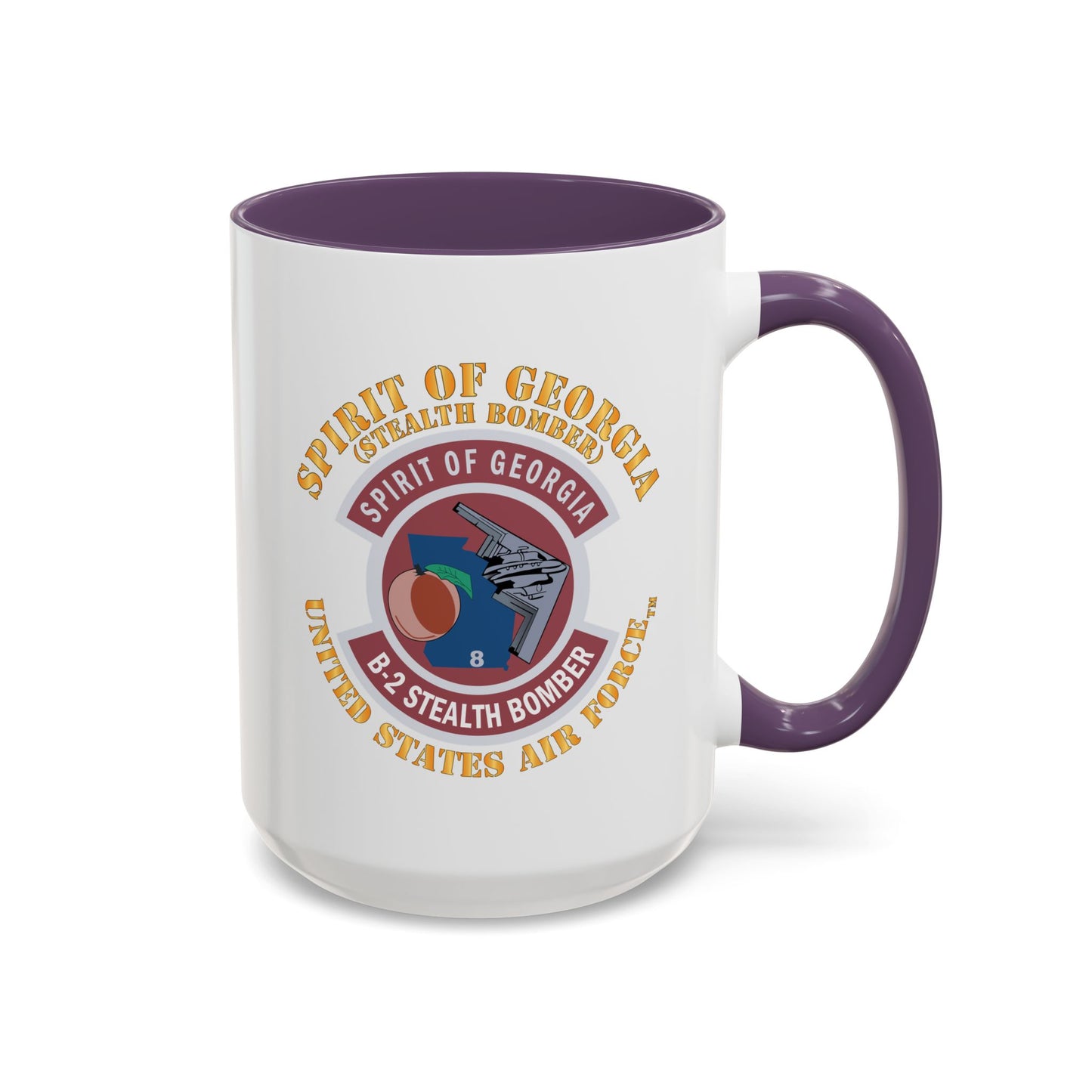 Accent Coffee Mug (11oz & 15oz) - USAF - B2 - Spirit of Georgia - Stealth Bomber X 300