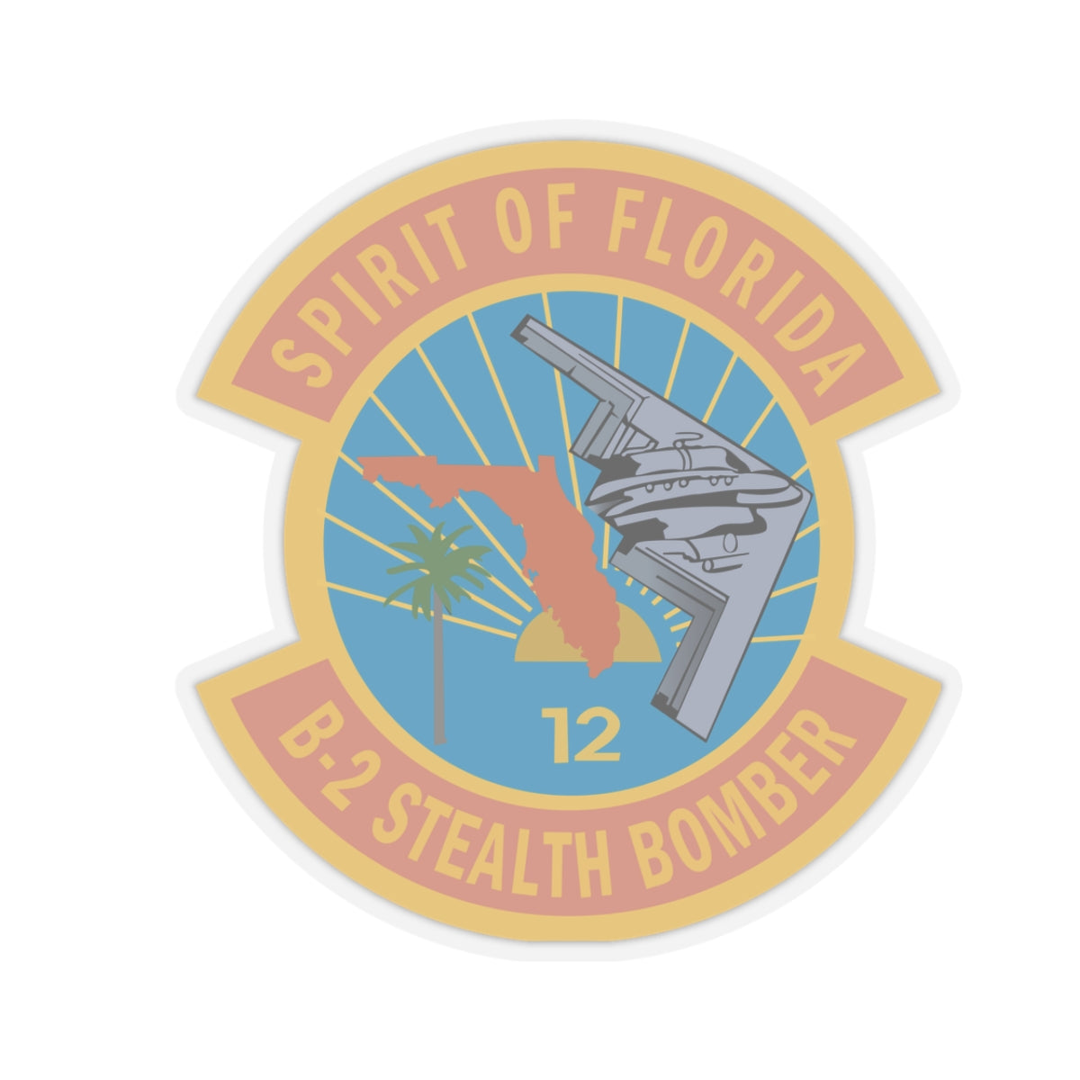B-2 Spirit of Florida Stealth Bomber Sticker - USAF Kiss-Cut Decal