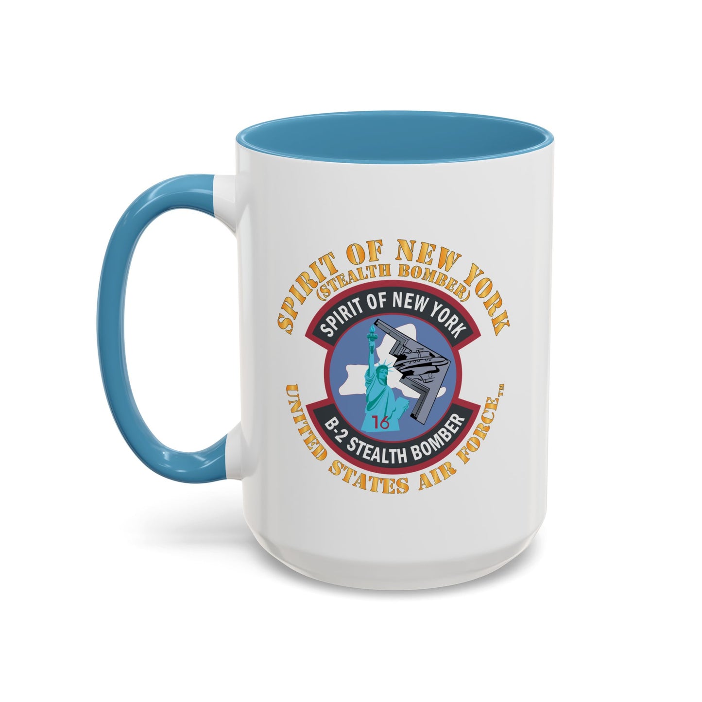 Accent Coffee Mug (11oz & 15oz) - USAF - B2 - Spirit of New York - Stealth Bomber X 300