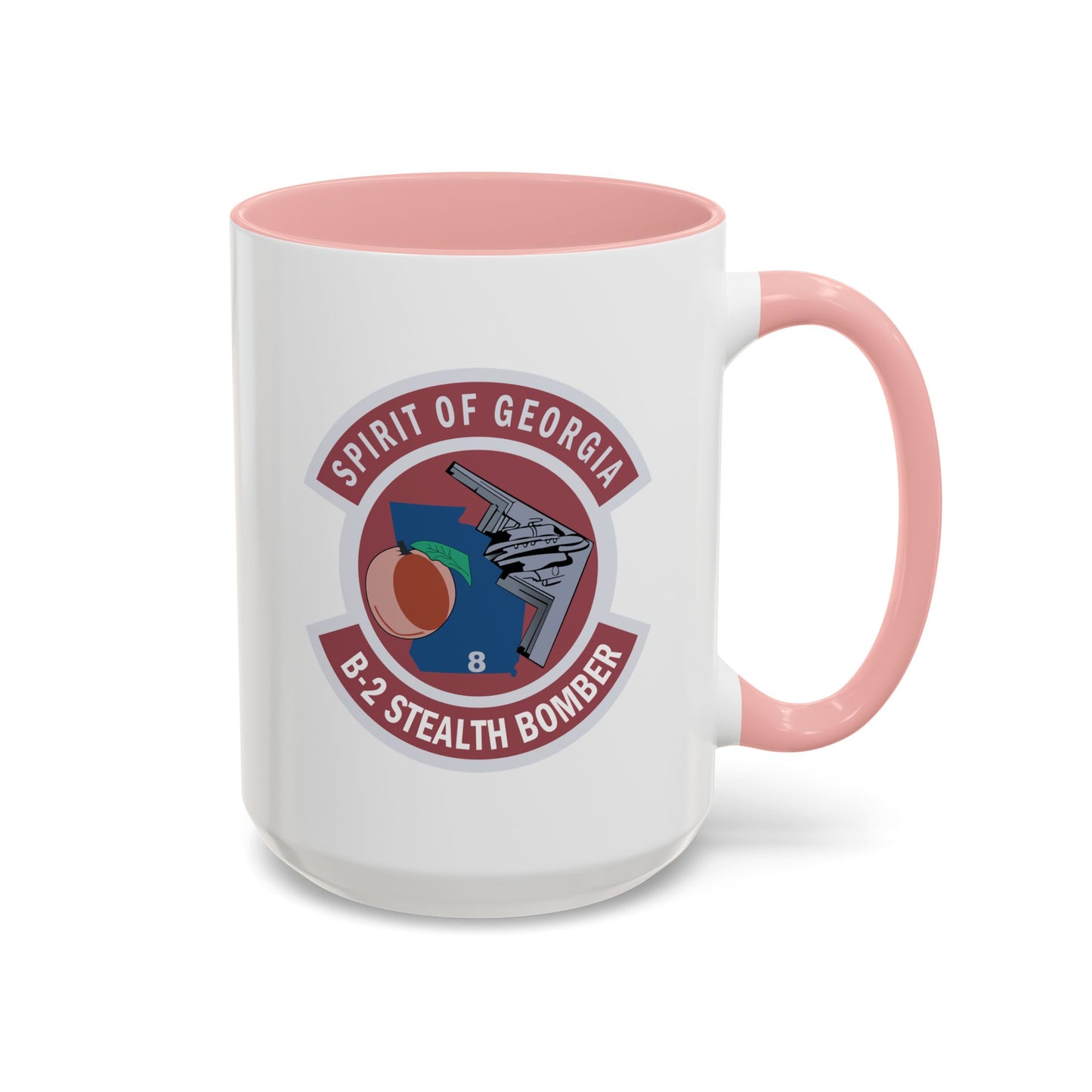 Accent Coffee Mug (11oz & 15oz) - USAF - B2 - Spirit of Georgia - Stealth Bomber wo txt X 300