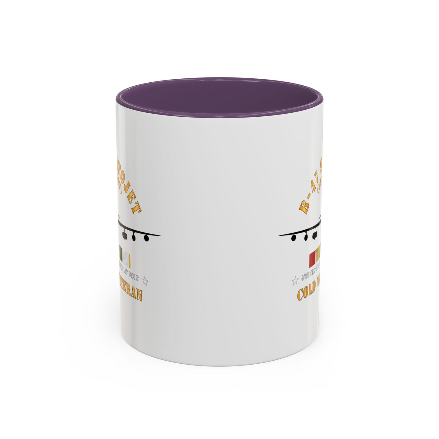 Accent Coffee Mug (11oz & 15oz) - USAF - B-47 Stratojet - In Flt - Silhouette - Cold War Veteran X 300