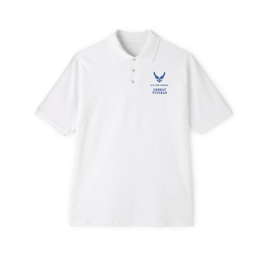 Men's Piqué Polo - USAF - Air Force - Combat Veteran X 300
