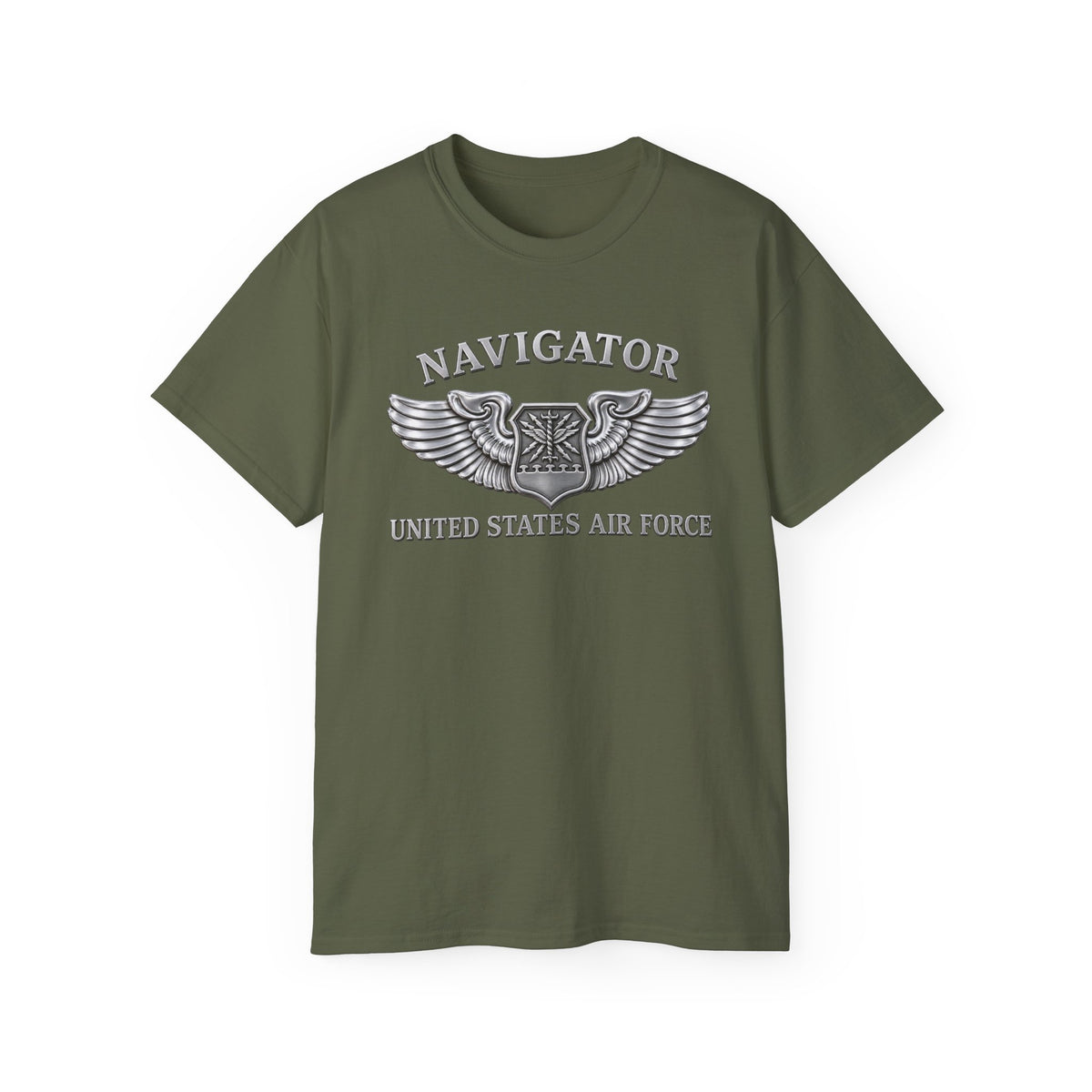 Unisex Ultra Cotton Tee - USAF - Navigator Badge - United States Air Force - 3D - Enhanced