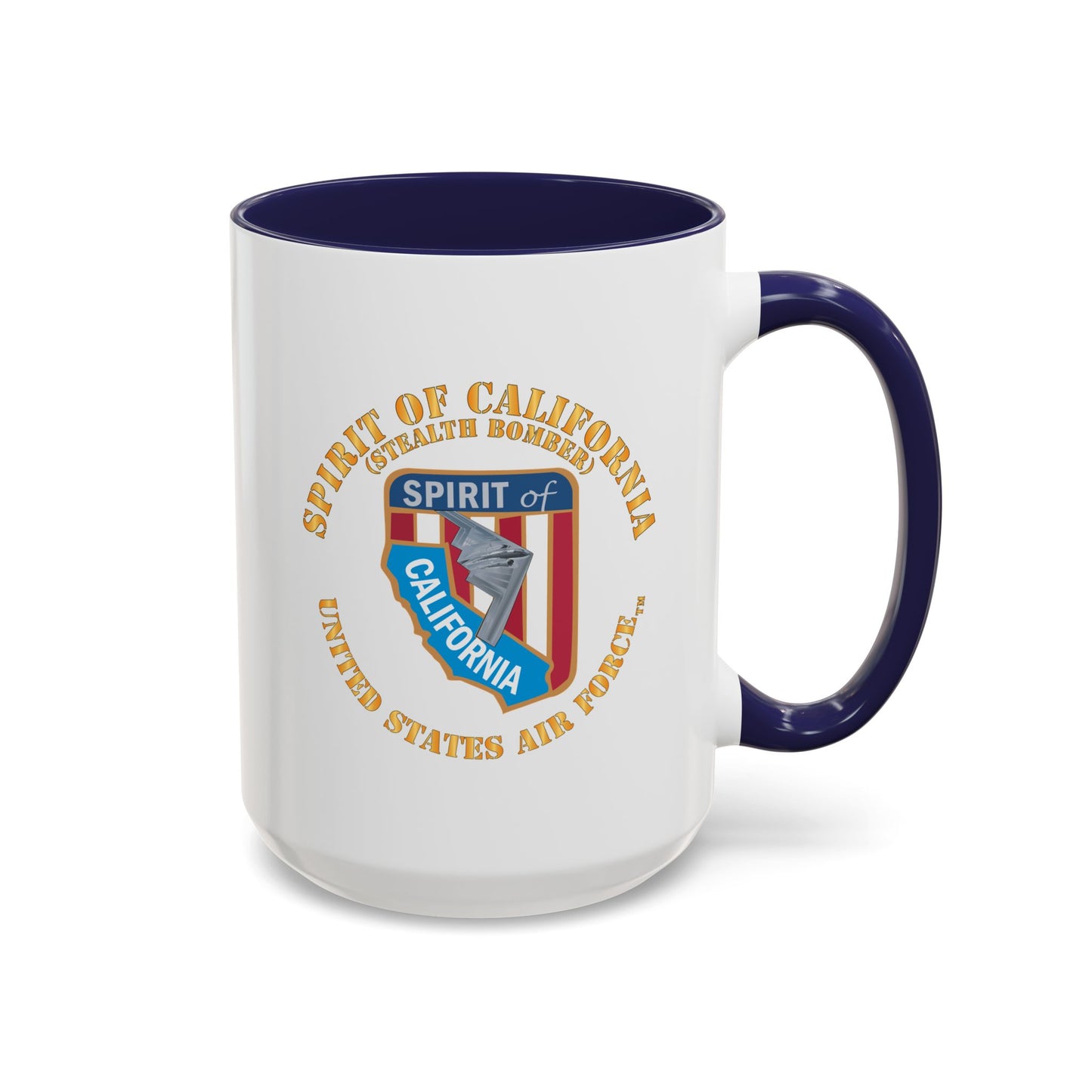 Accent Coffee Mug (11oz & 15oz) - USAF - B2 - Spirit of California - Stealth Bomber X 300