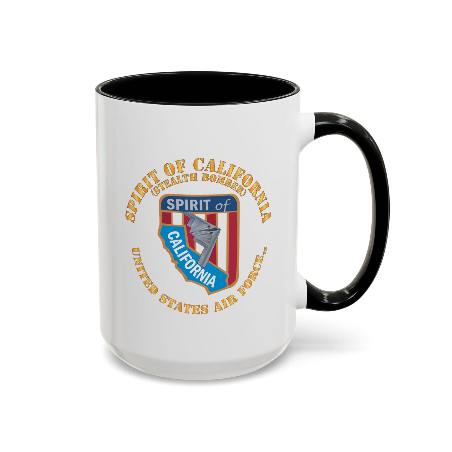 Accent Coffee Mug (11oz & 15oz) - USAF - B2 - Spirit of California - Stealth Bomber X 300