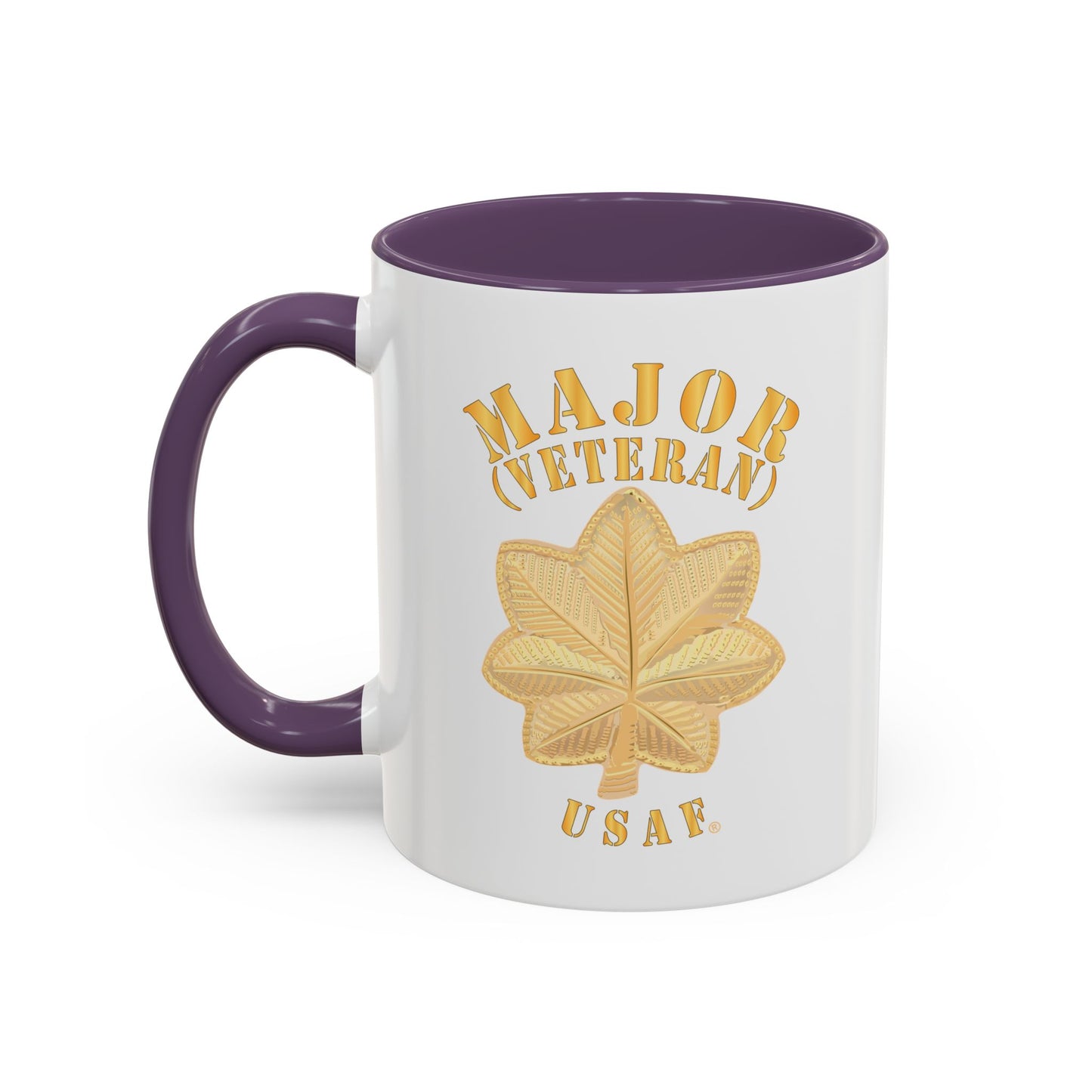 Accent Coffee Mug (11oz & 15oz) - USAF - Major - Veteran - USAF X 300