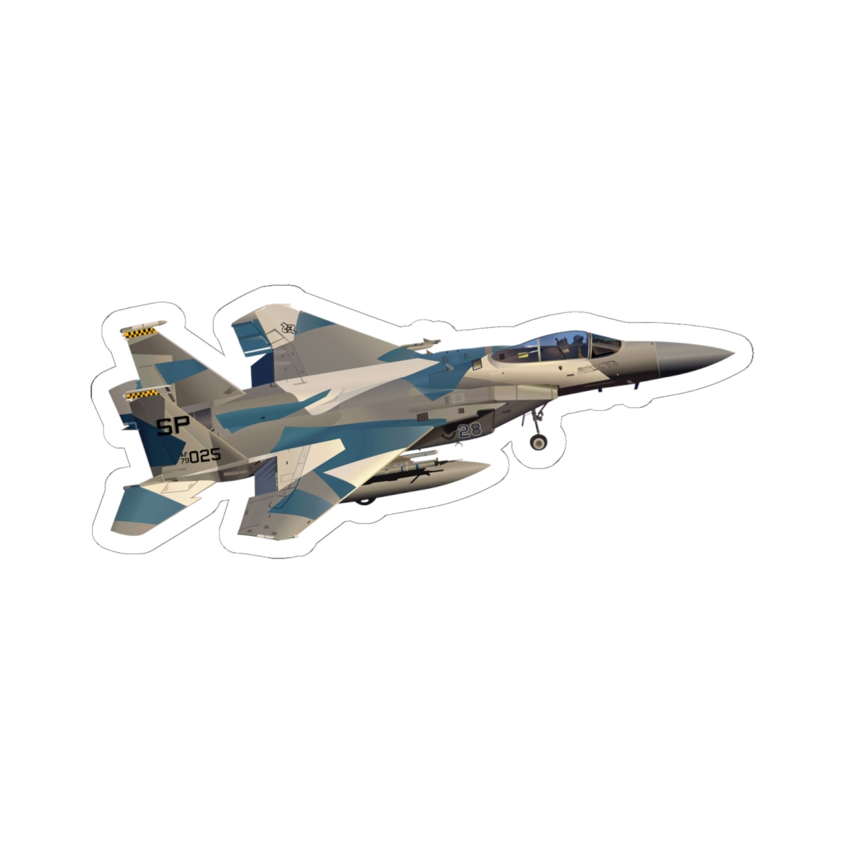 Kiss-Cut Stickers - USAF - F15 Eagle wo txt